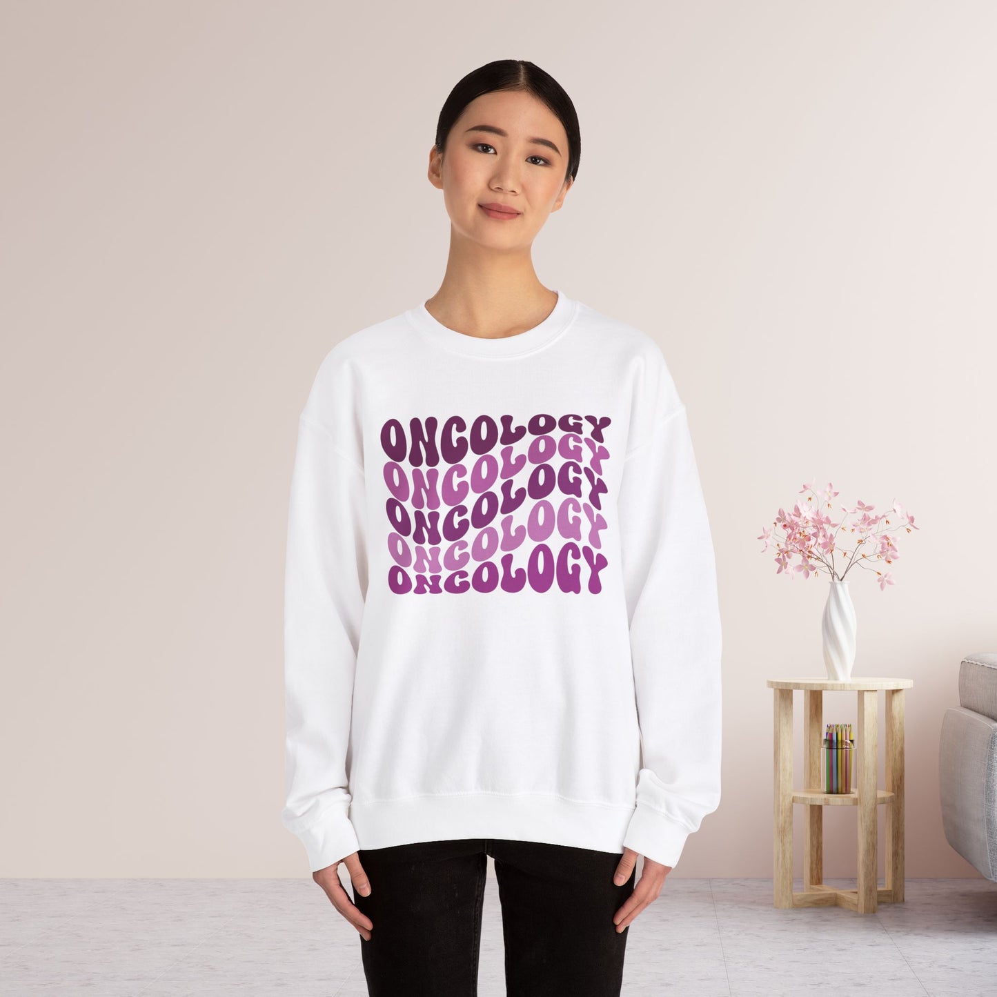 Purple Groovy Colorful Oncology Sweatshirt