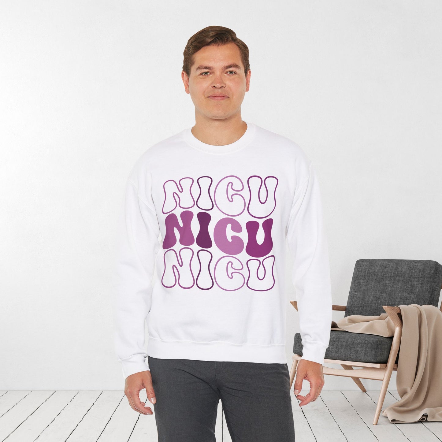 Groovy NICU Sweatshirt - Neonatal ICU Nurse Sweater