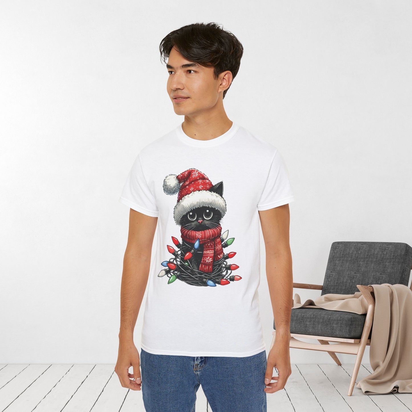 Cute Christmas Cat Ultra Cotton Tee