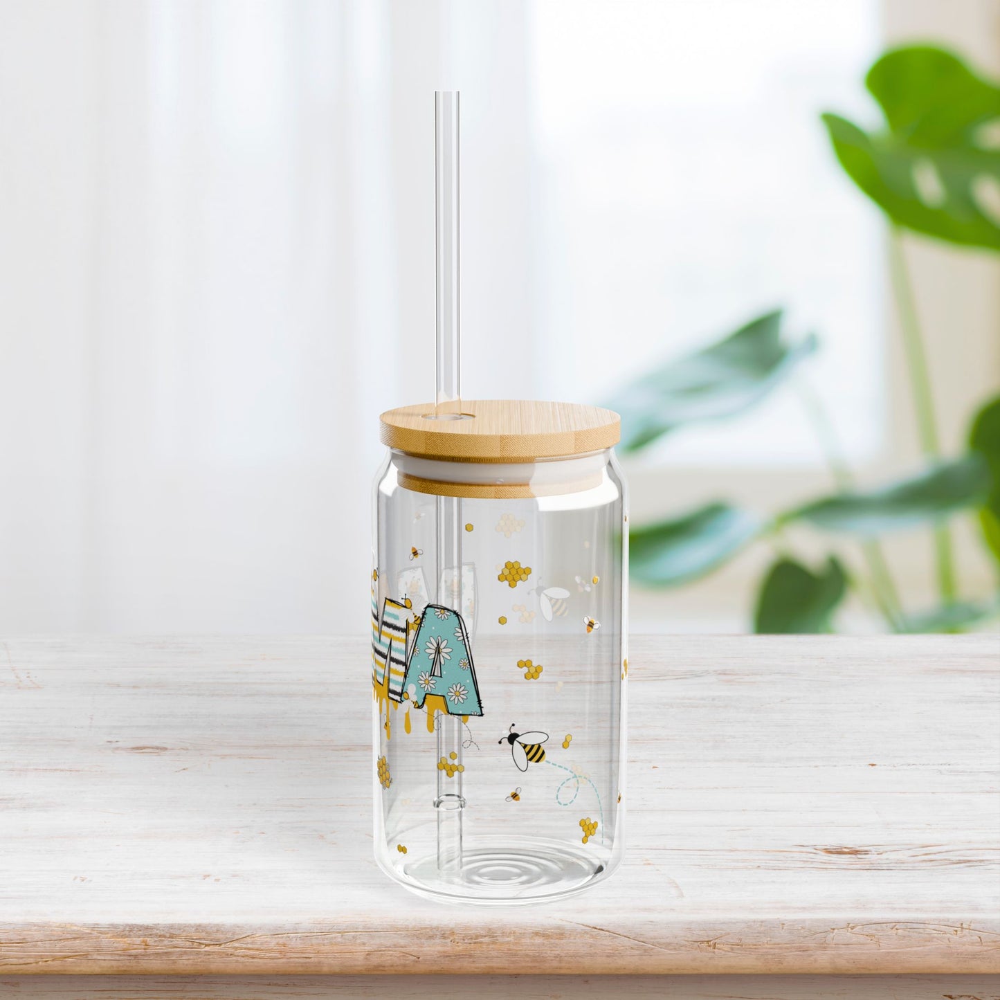 Bee & Honey Mama Sipper Glass - Mama Can Glass