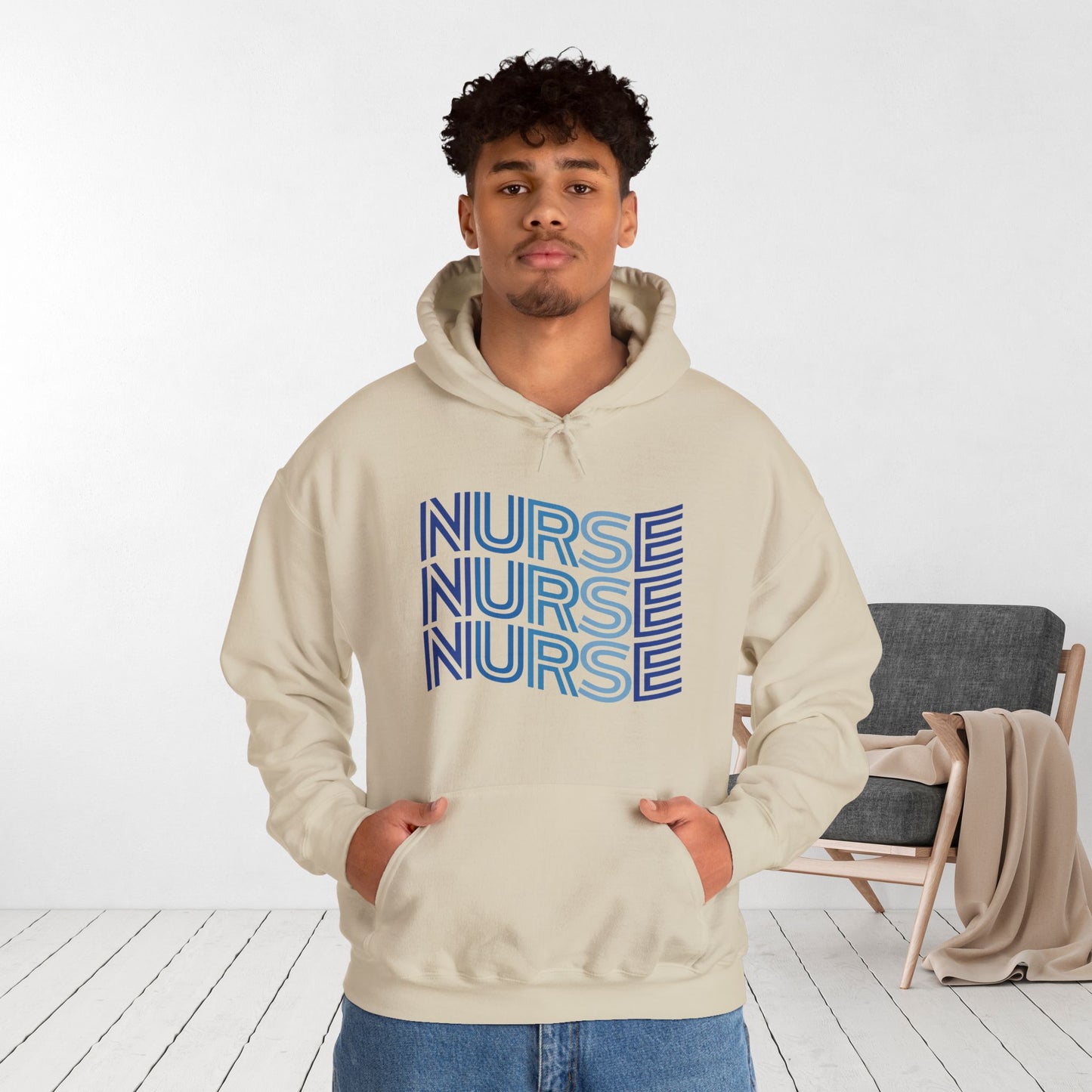 Wavy Nurse Hoodie - Registered Nurse Hoodie