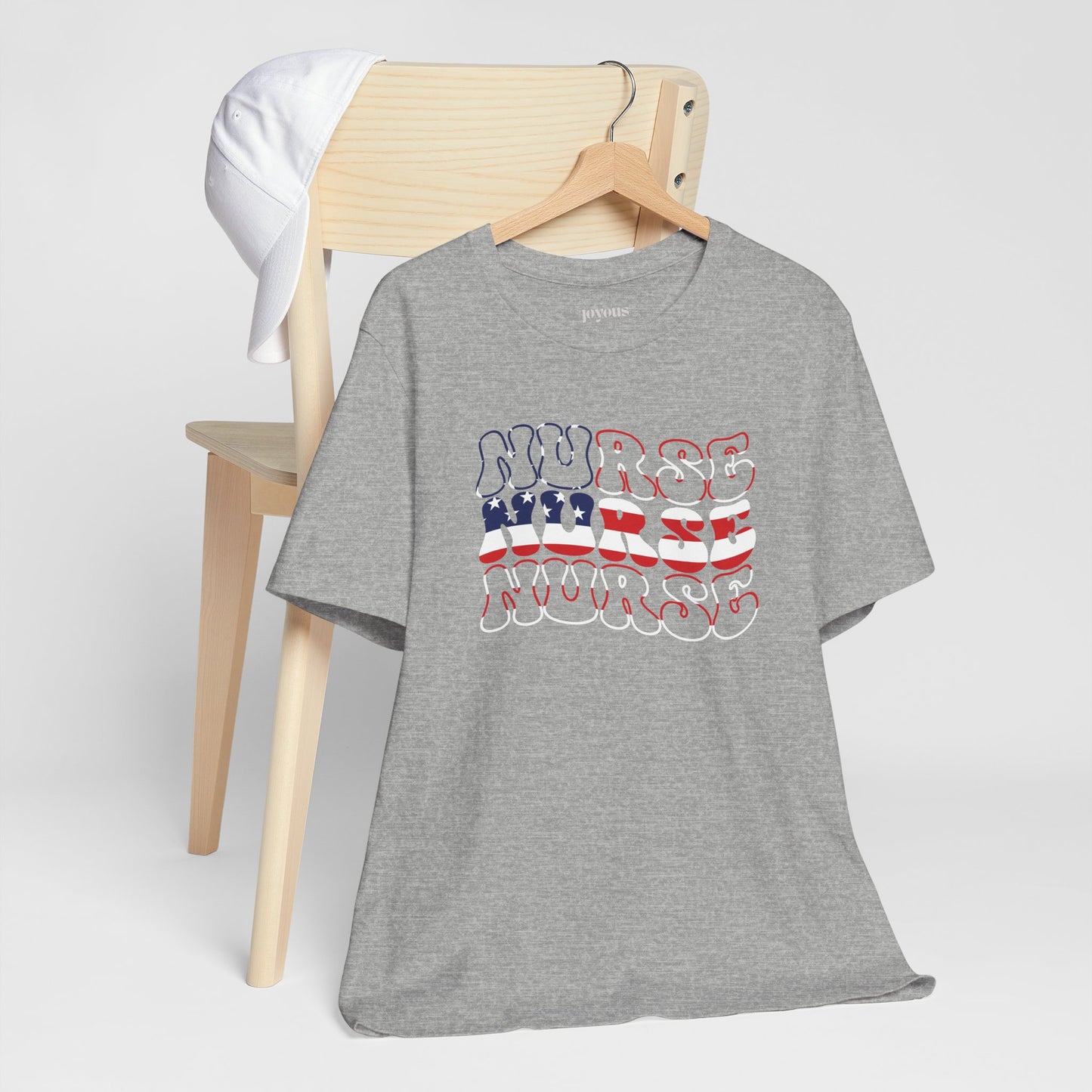 Groovy Patriotic Nurse Shirt - 4th of July Registered Nurse Soft Cotton Tee