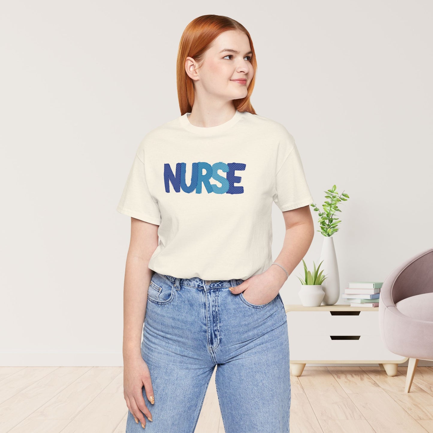 Polka Dot Nurse Shirt - Registered Nurse Soft Cotton Tee