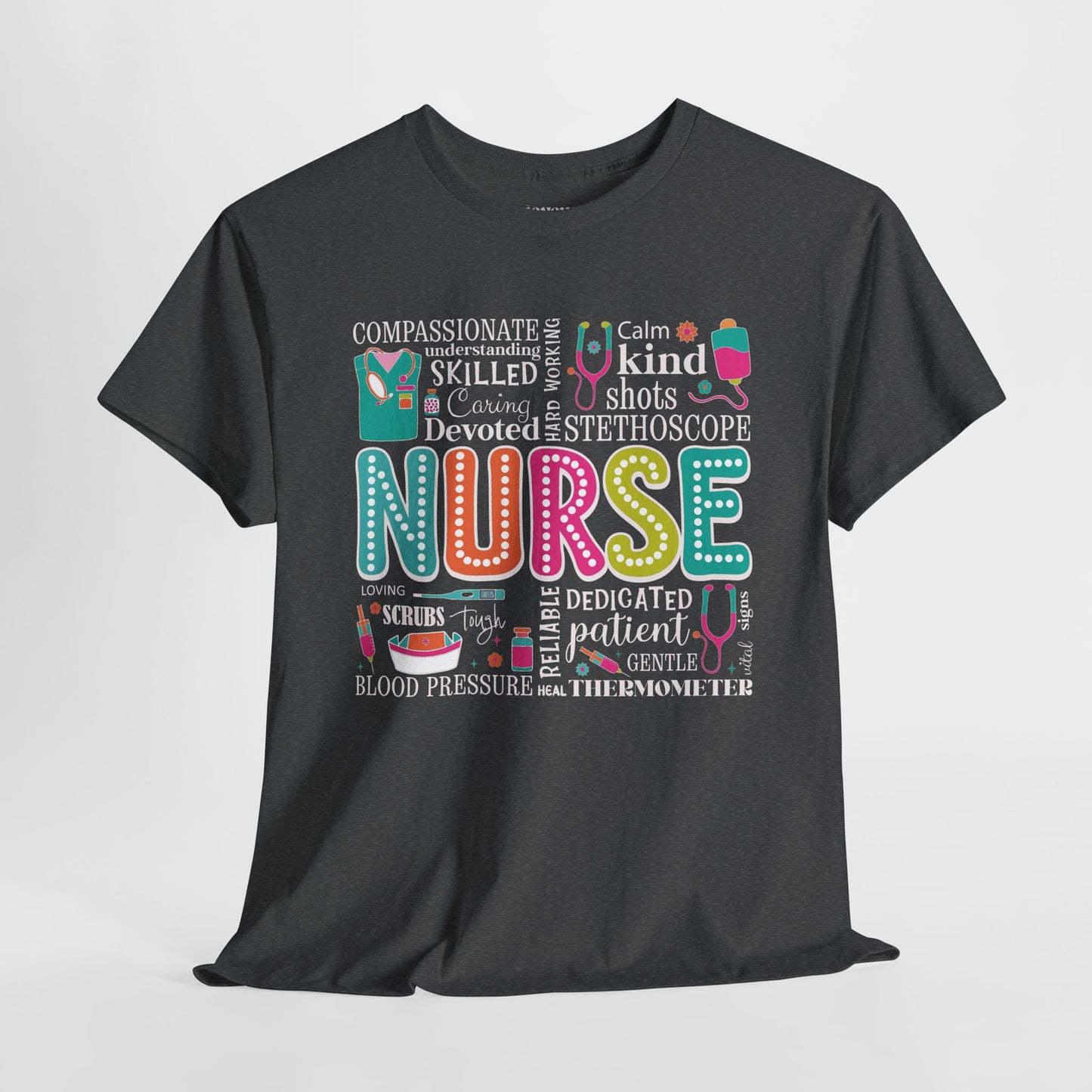 Trendy Nurse Heavy Cotton Tee for Dedicated Registered Nurse