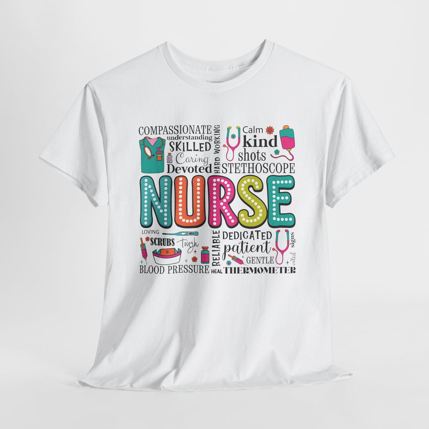 Trendy Nurse Heavy Cotton Tee for Dedicated Registered Nurse