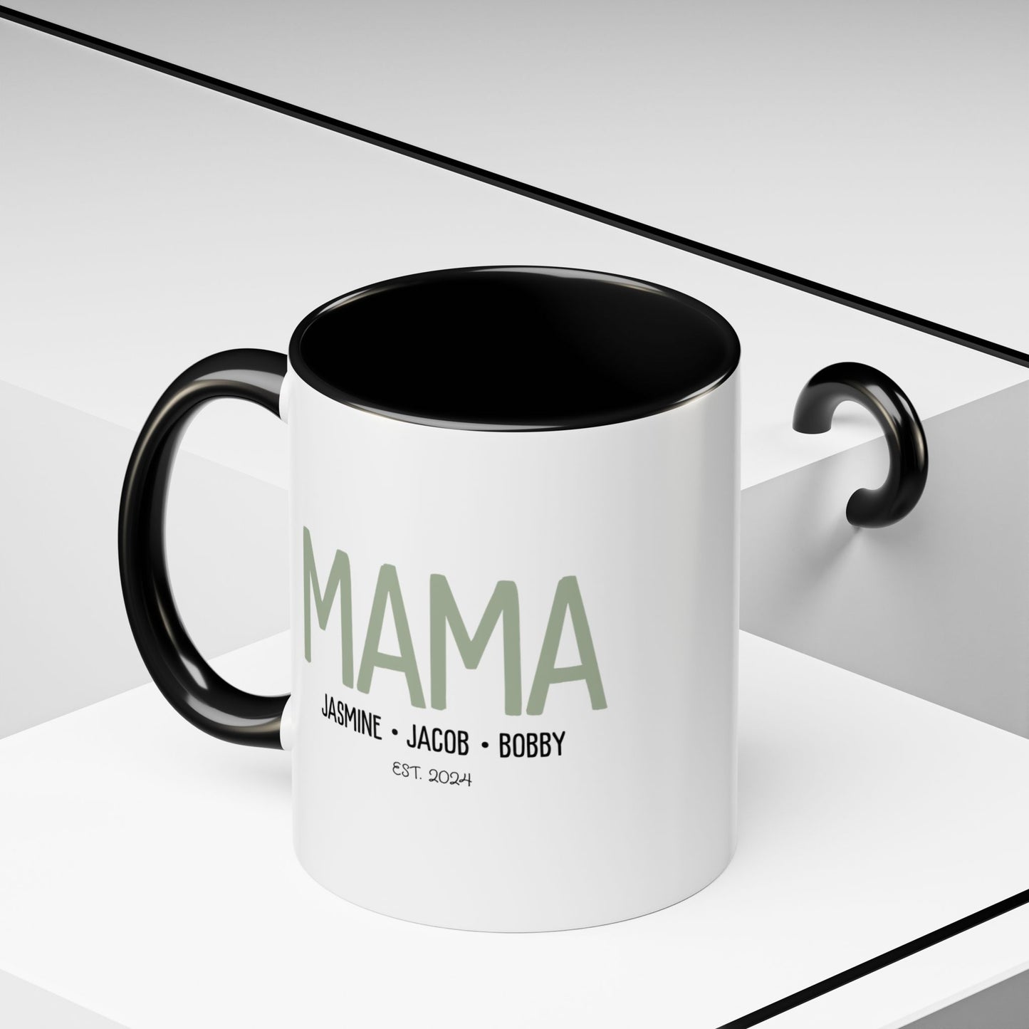 Personalized Mama Coffee Mug with Kids Names - Custom Mom Gifts for Mother's Day