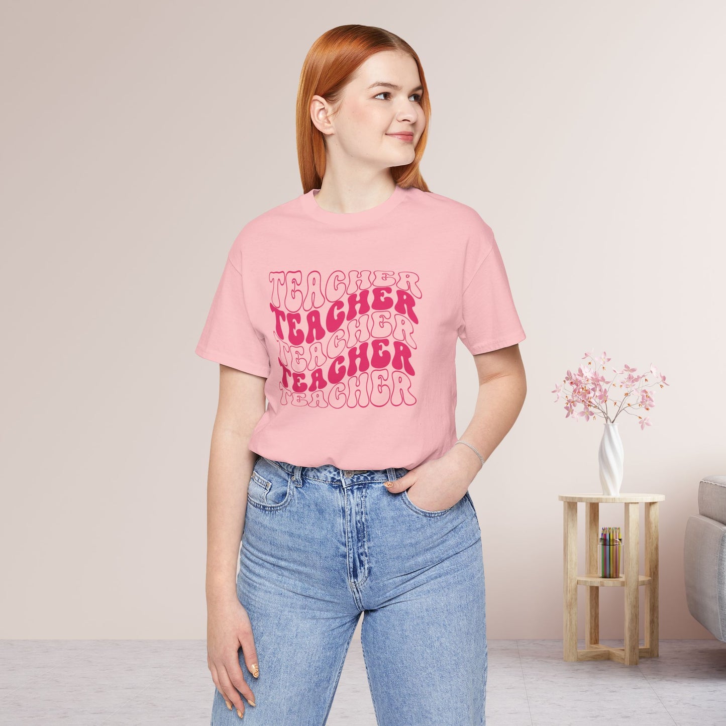 Groovy Trendy Teacher Soft Cotton Tee for School Teachers