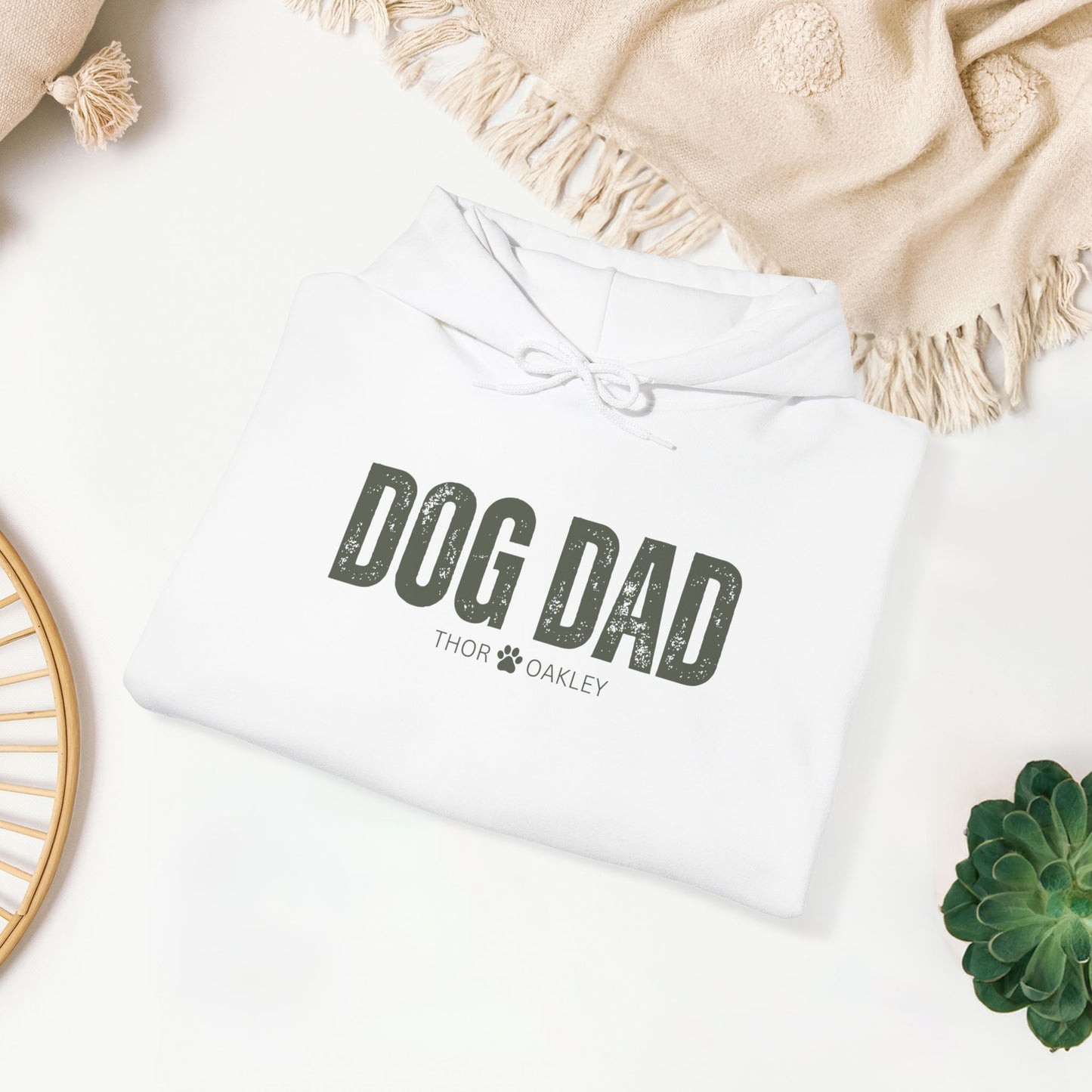 Custom Dog Dad Hoodie with Dogs Name - Personalized Gift for Dog Dad
