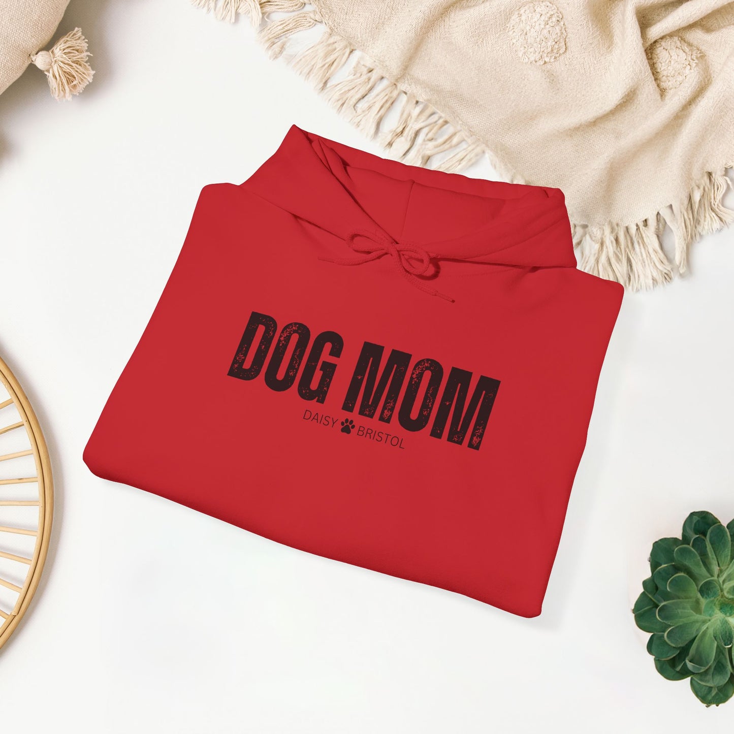 Custom Dog Mom Hoodie with Dogs Name - Personalized Gift for Dog Mom