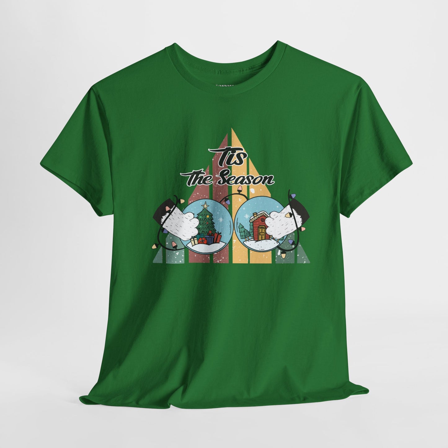 Tis The Season Funny Cat Christmas Heavy Cotton Tee - Cat Lovers Christmas Gift