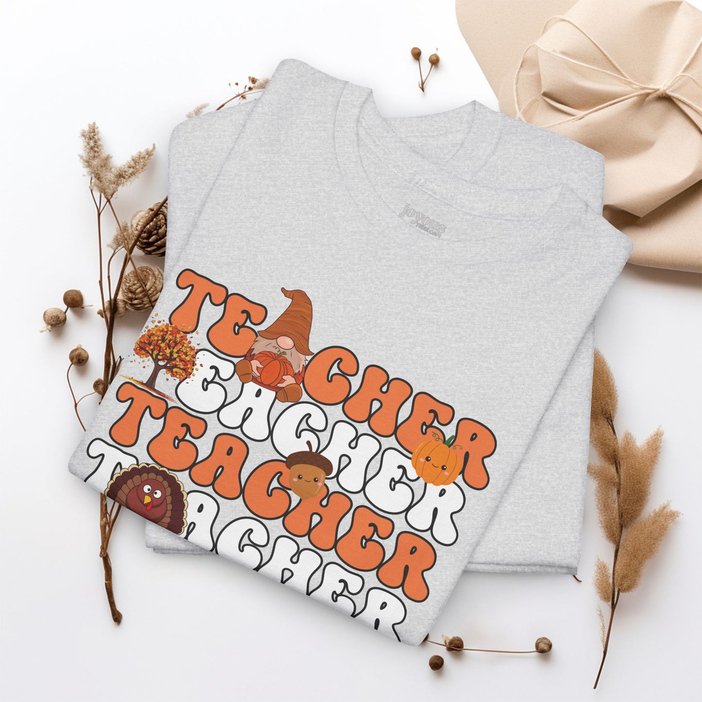 Groovy Thanksgiving Teacher Heavy Cotton Tee