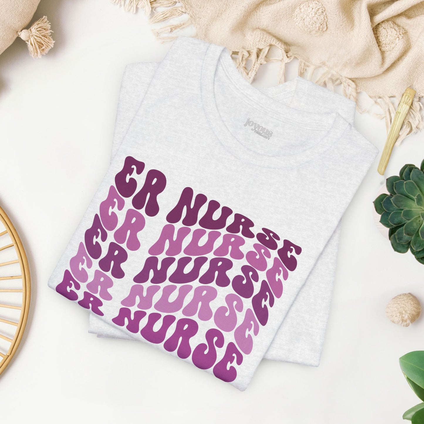 Groovy Purple ER Nurse Shirt - Emergency Nurse Soft Cotton Tee