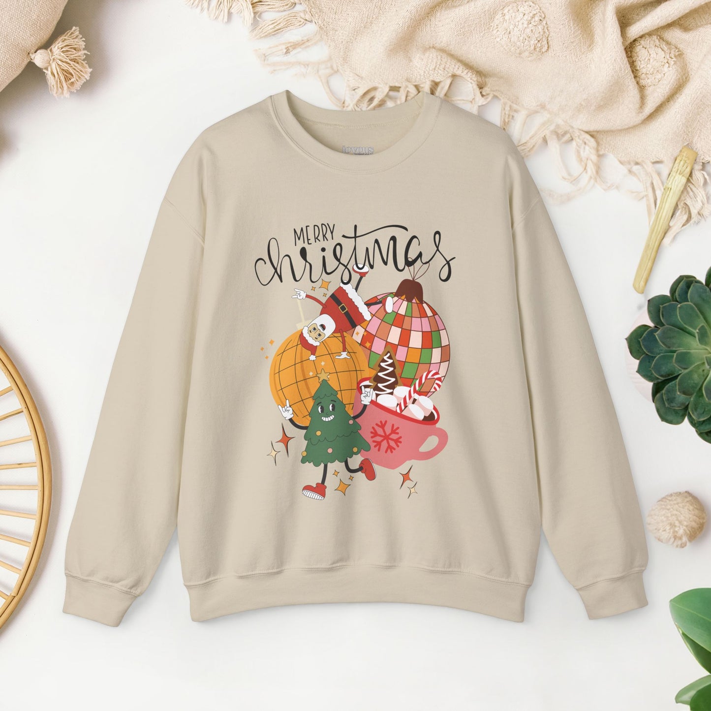 Retro Christmas Ornament Sweatshirt - Christmas Crewneck Pullover