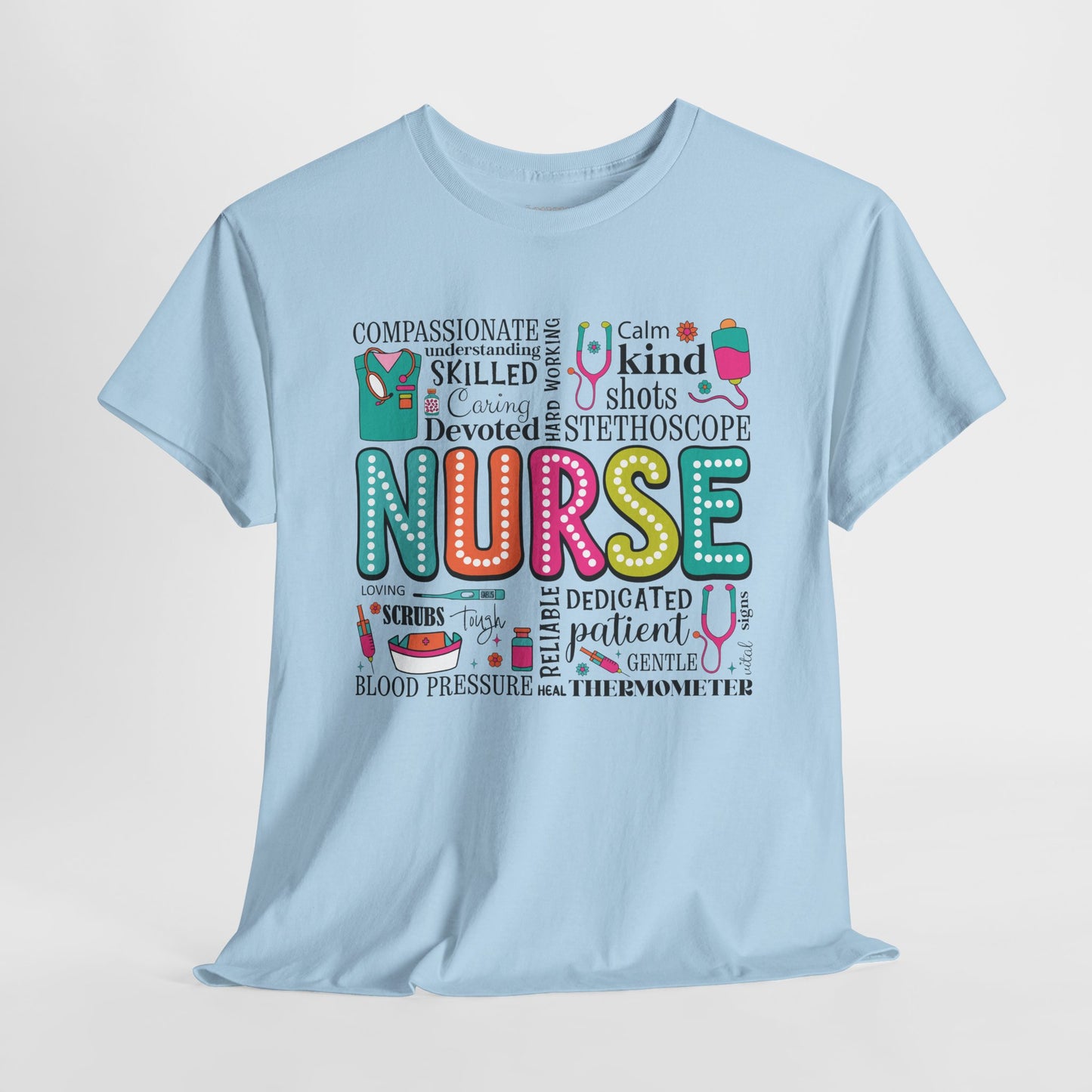 Trendy Nurse Heavy Cotton Tee for Dedicated Registered Nurse