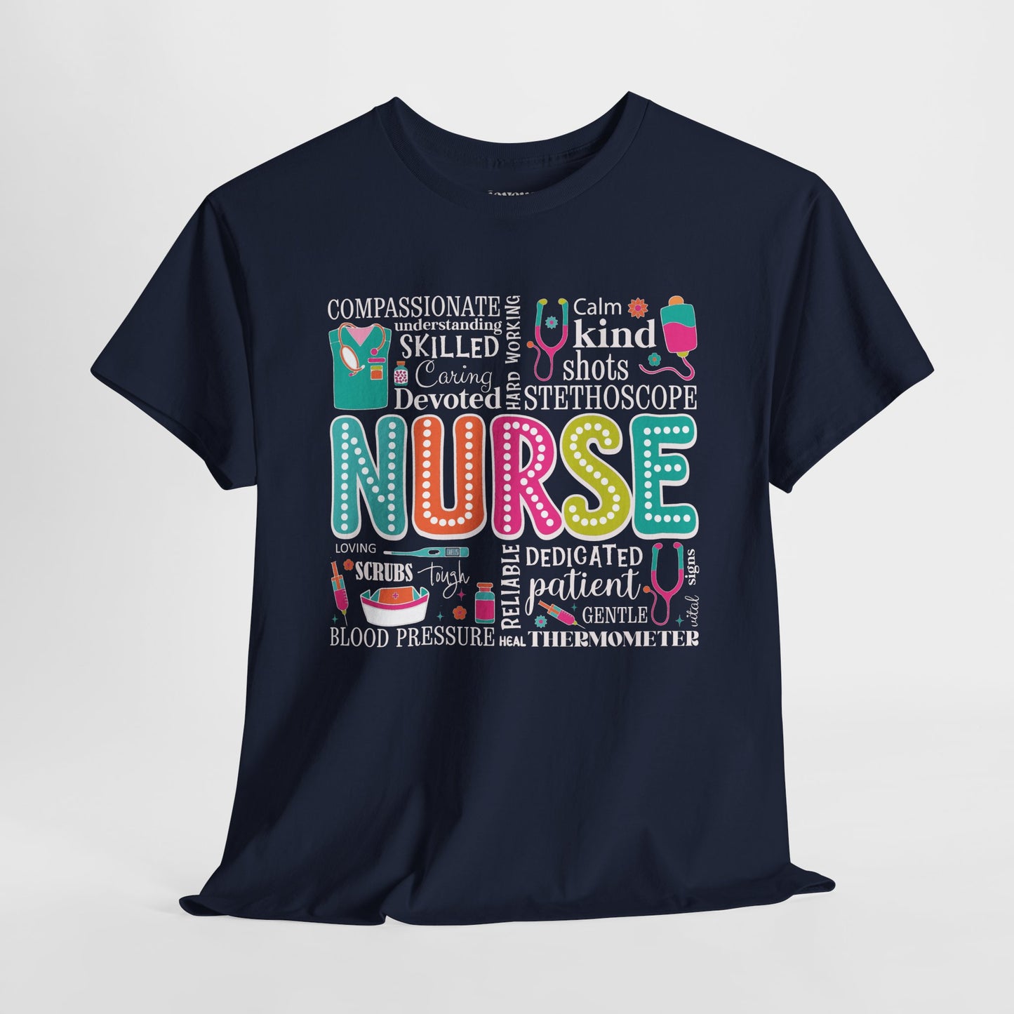 Trendy Nurse Heavy Cotton Tee for Dedicated Registered Nurse