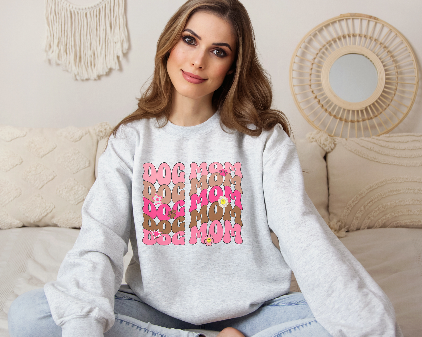 Pink Dog Mom Sweatshirt