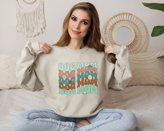 Groovy Dog Mom Sweatshirt - Groovy Dog Mom Crewneck