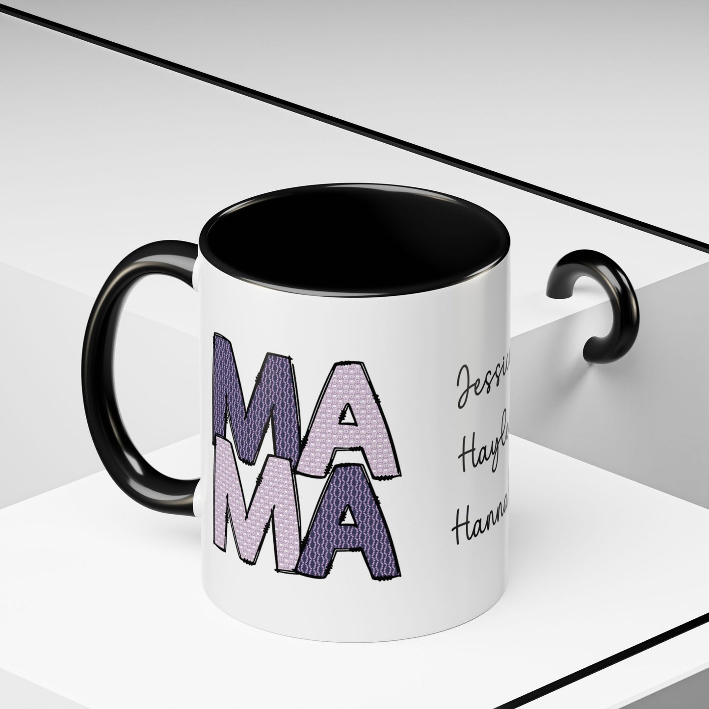 Personalized Mama Coffee Mug with Kids Names - Custom Mom Gifts for Mother's Day