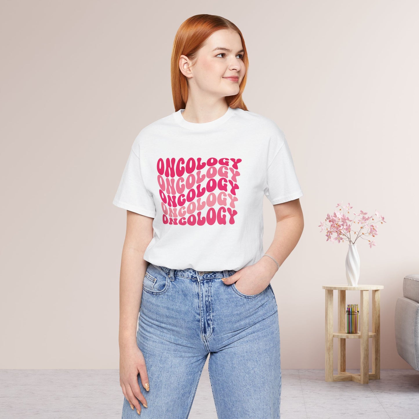 Pink Groovy Oncology Soft Cotton Tee