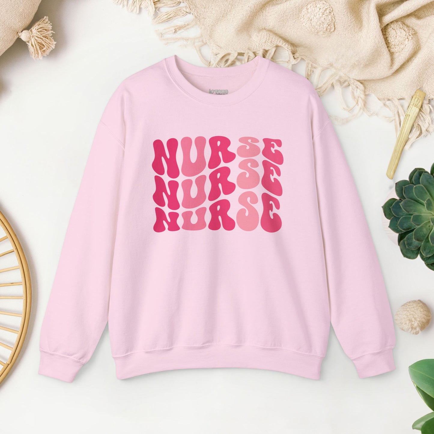 Groovy Pink Nurse Sweatshirt