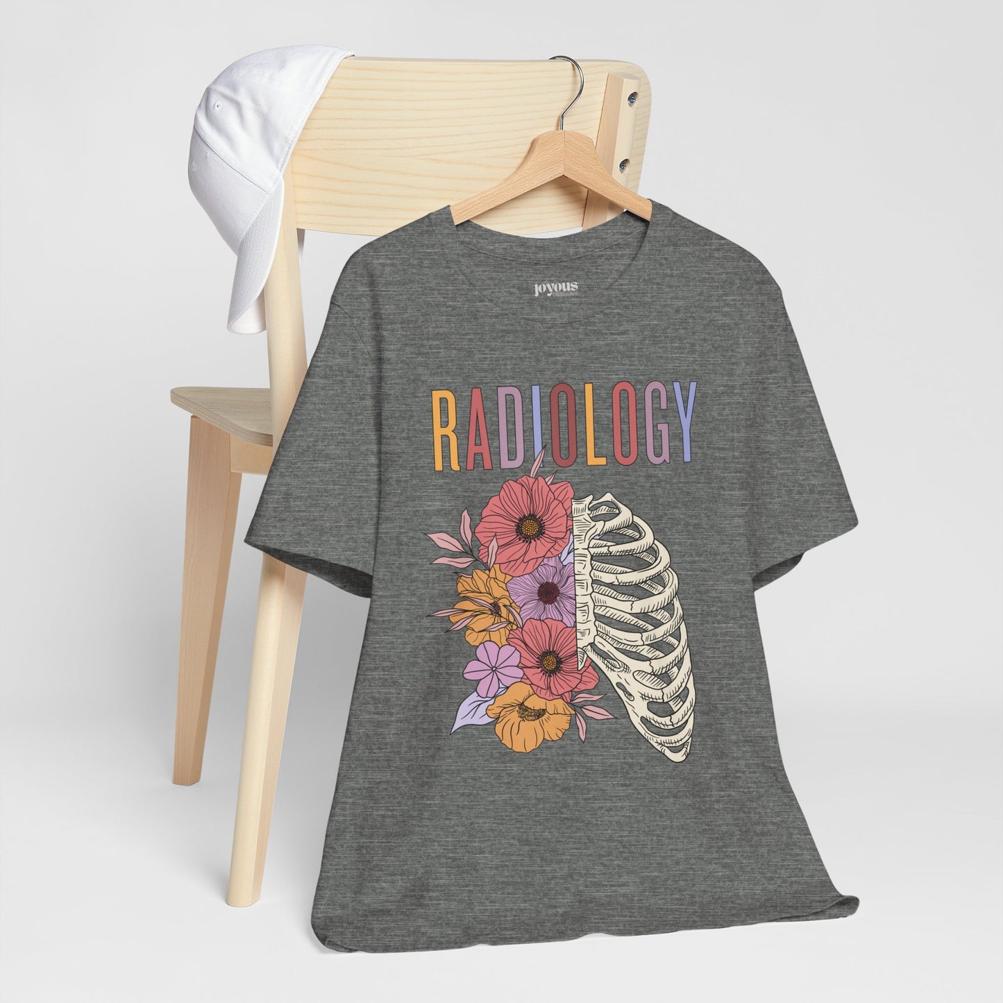 Flower Skeleton Radiology Soft Cotton Tee