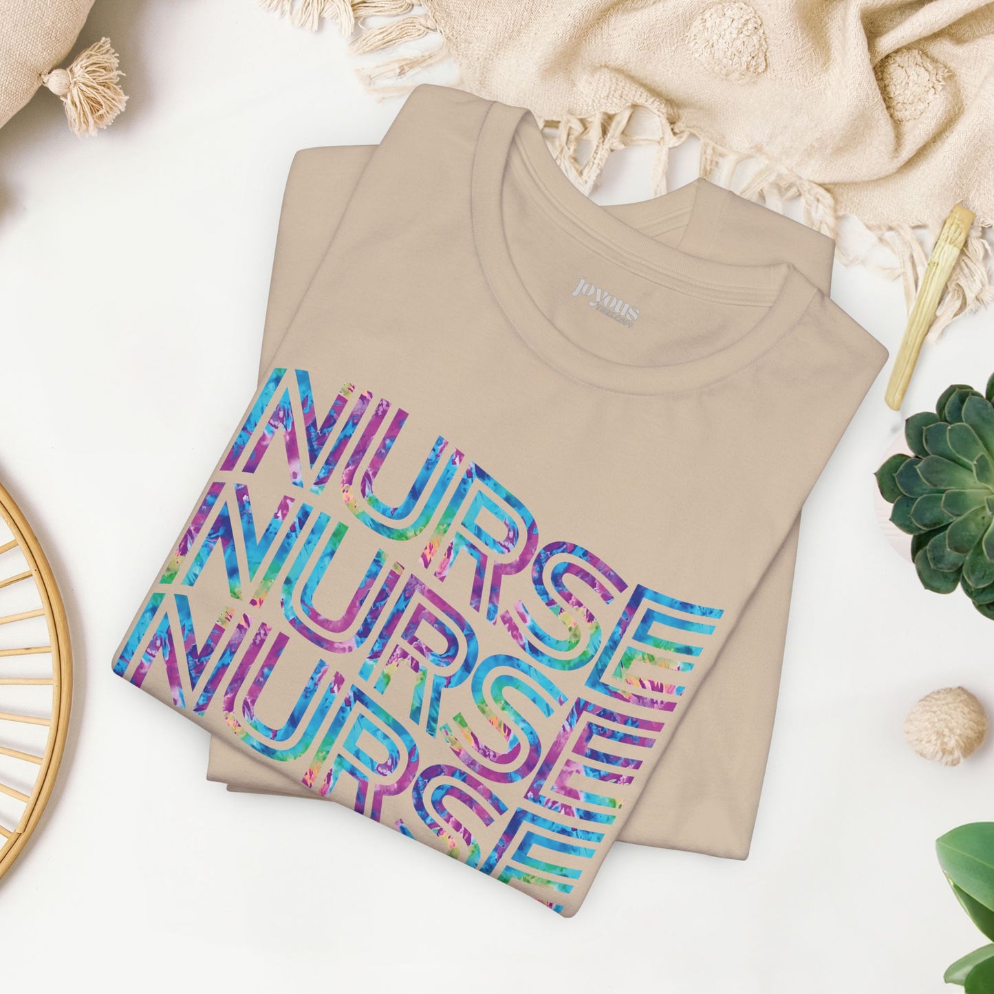 Tie Dye Wavy Nurse Shirt - Registered Nurse Soft Cotton Tee