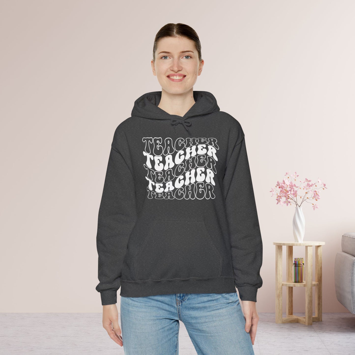 Groovy Unisex Teacher Hoodie for School Teachers