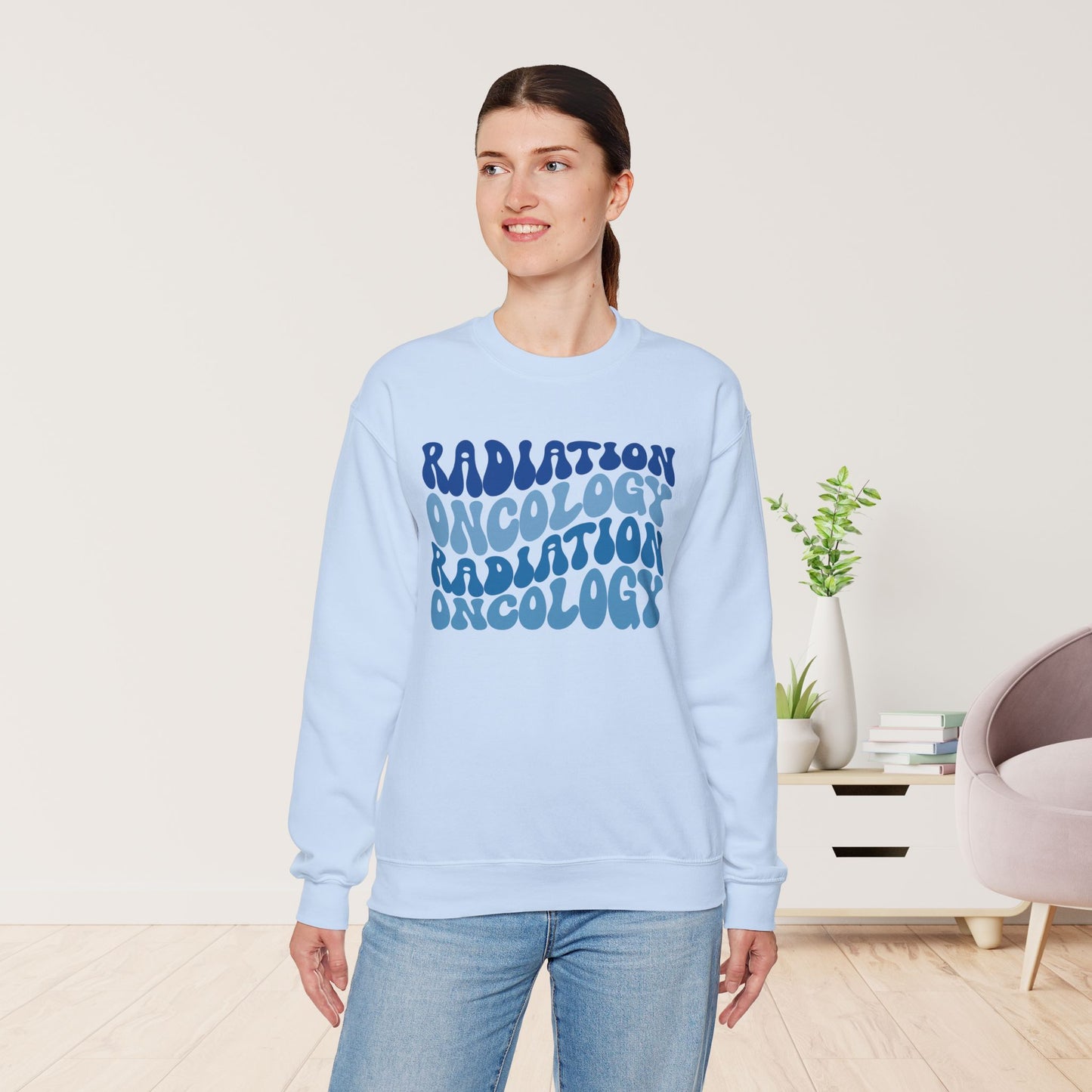 Blue Groovy Radiation Oncology Sweatshirt