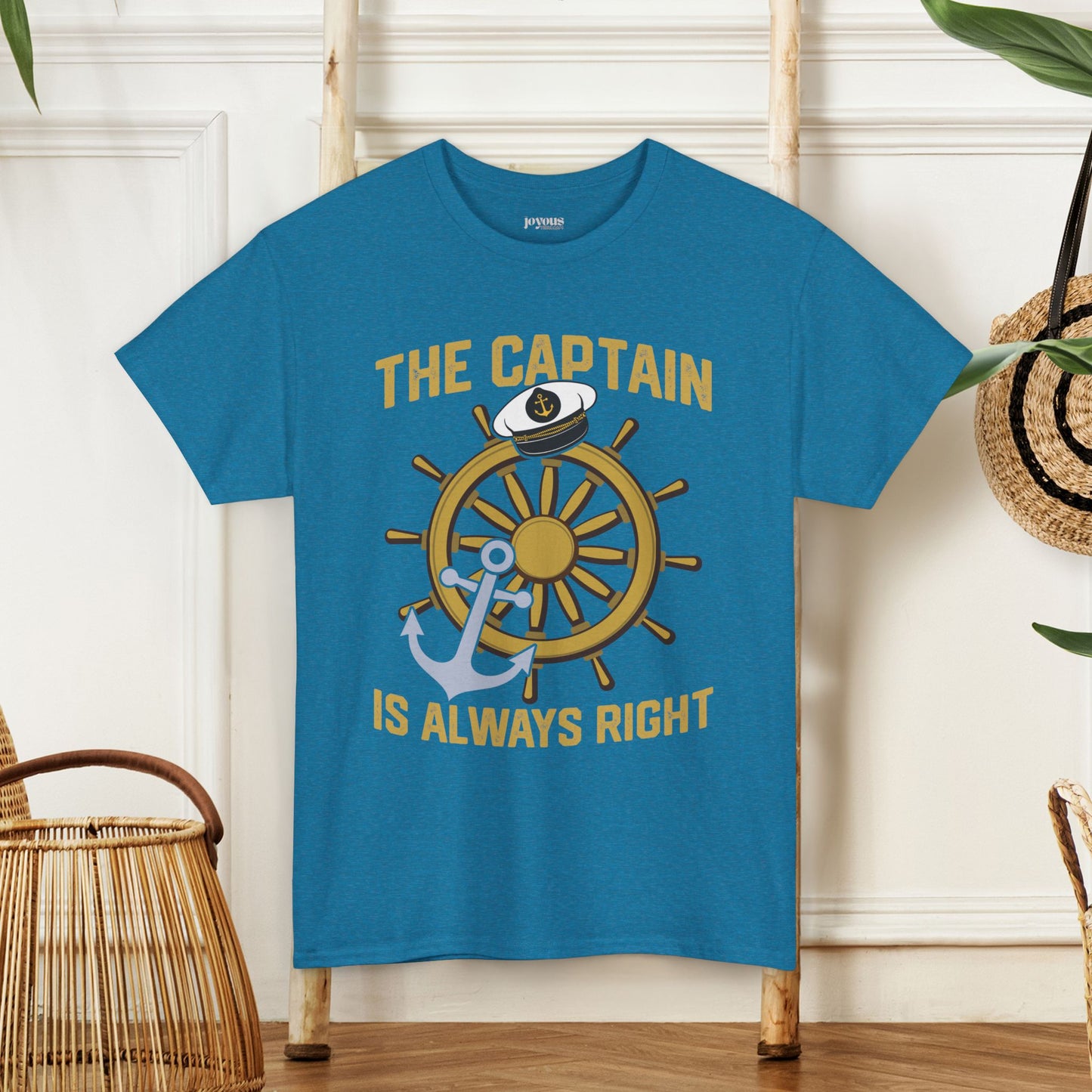 The Captain is Always Right T-Shirt - Funny Nautical Sailing Heavy Cotton Tee