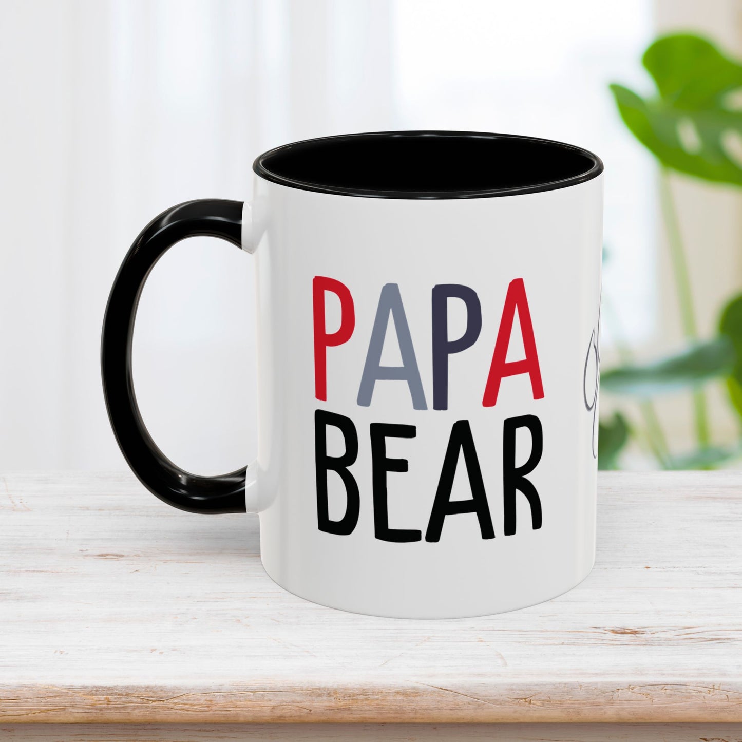 Personalized Papa Bear Coffee Mug with Kids Names - Custom Dad Gifts for Father's Day