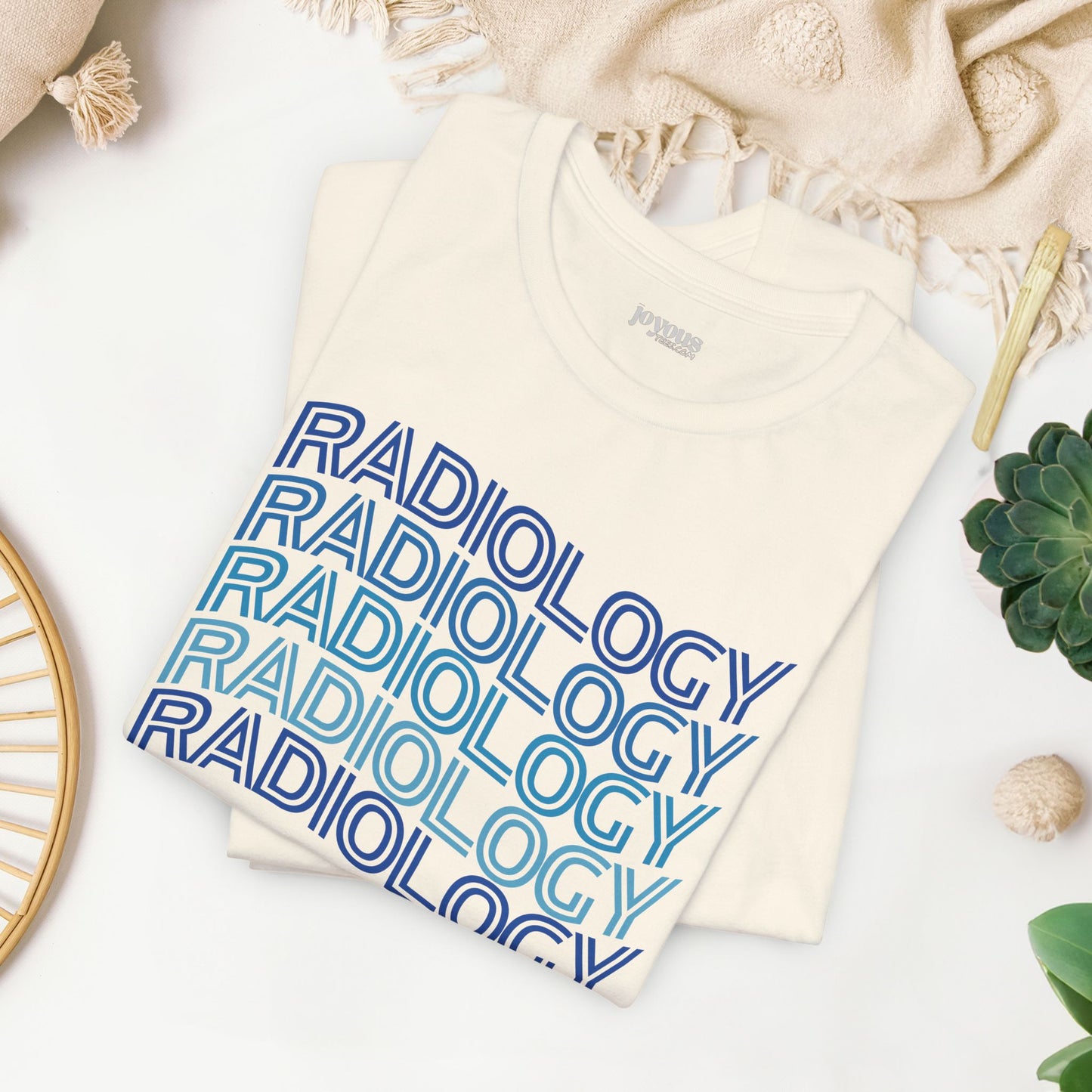 Wavy Blue Radiology Soft Cotton Tee