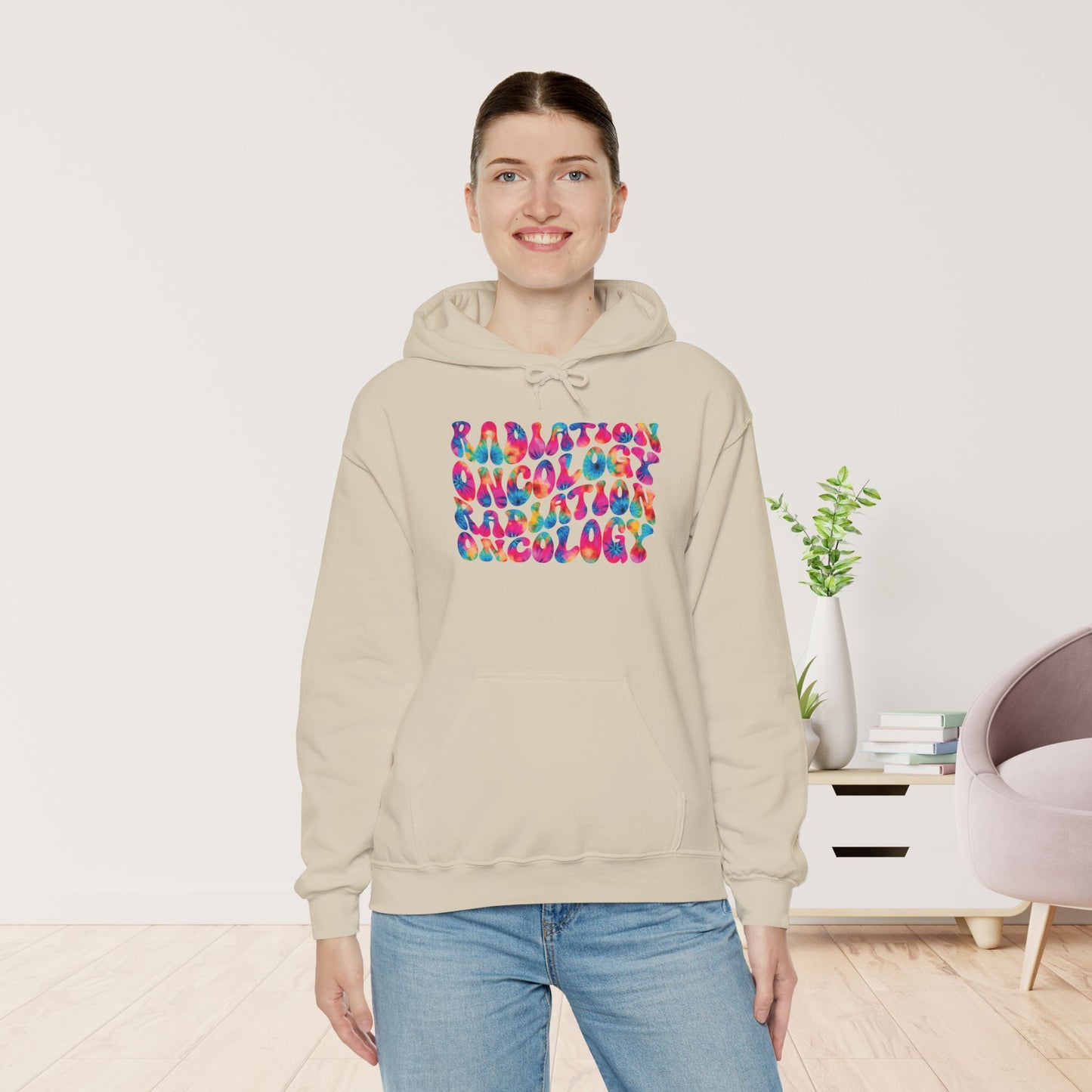 Tie Dye Groovy Radiation Oncology Hoodie