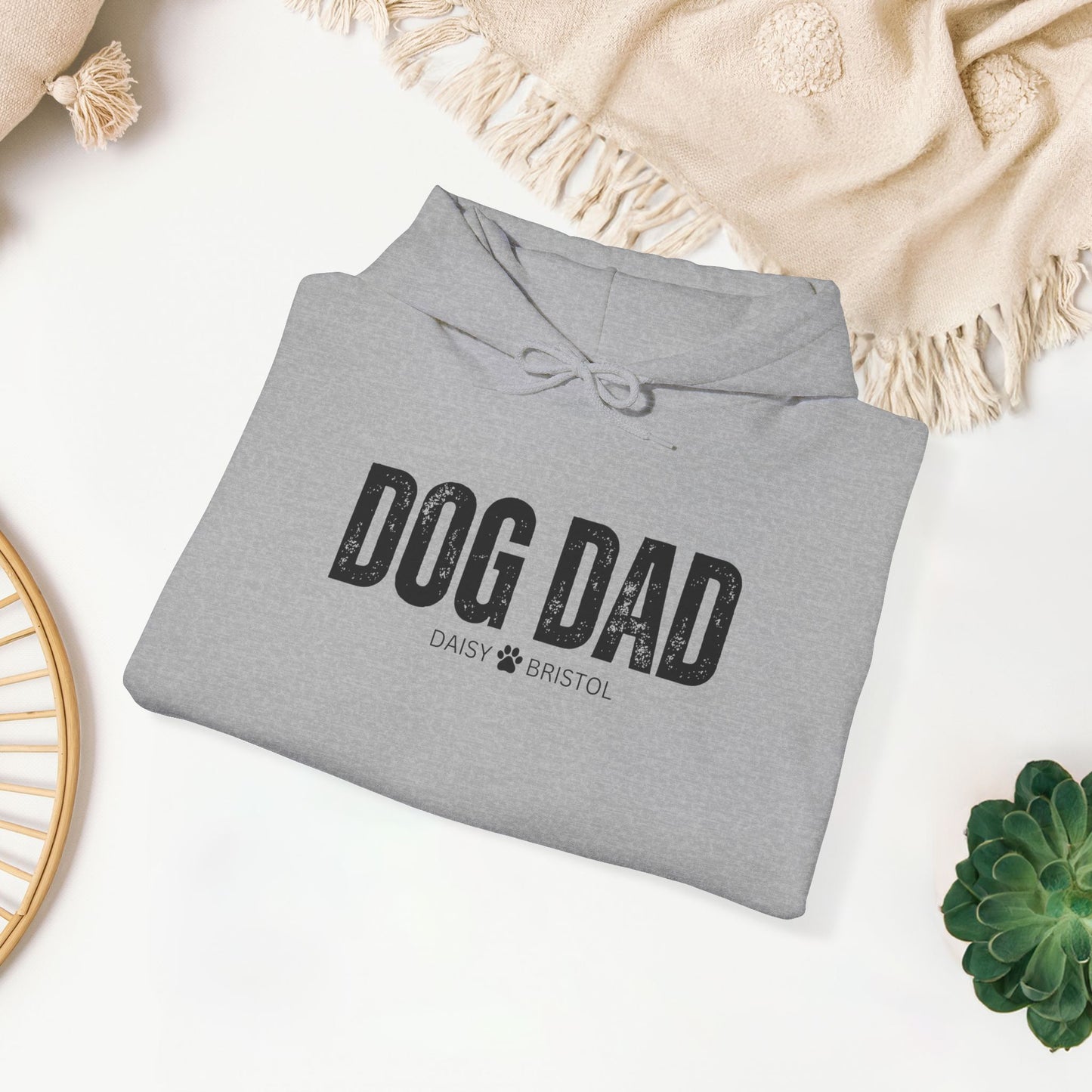 Custom Dog Dad Hoodie with Dogs Name - Personalized Gift for Dog Dad