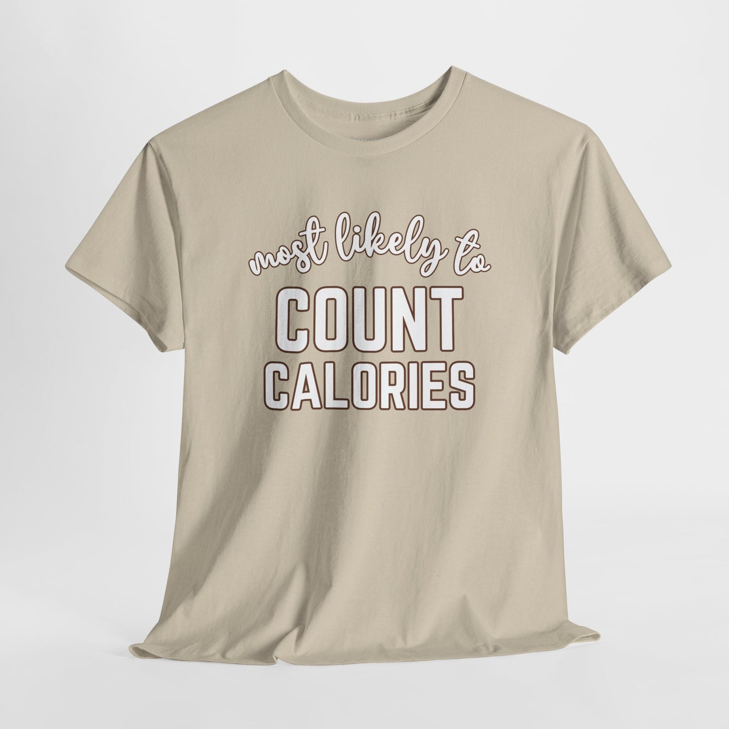 Funny Thanksgiving Shirt - Most Likely To Count Calories Heavy Cotton Tee