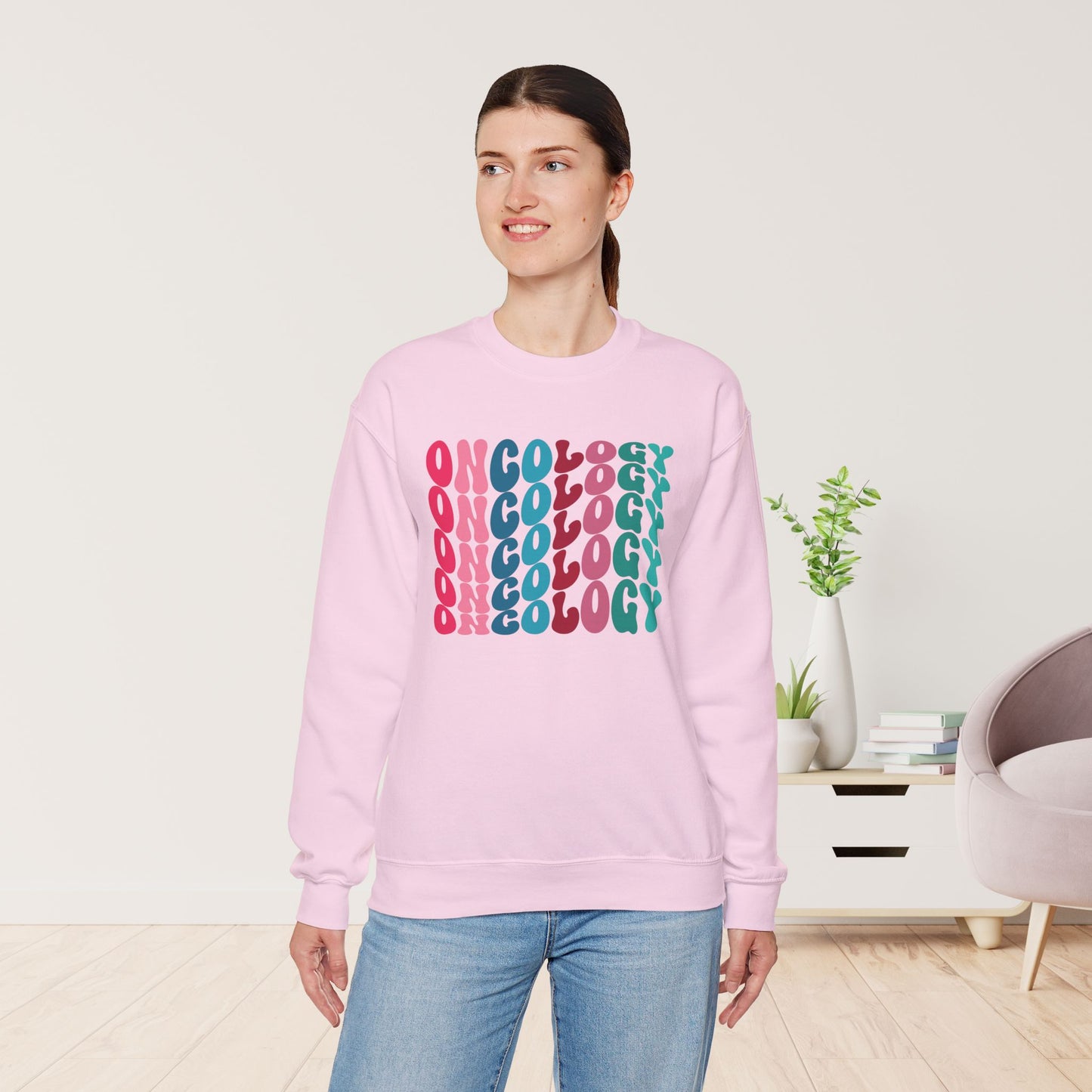 Colorful Groovy Colorful Oncology Sweatshirt