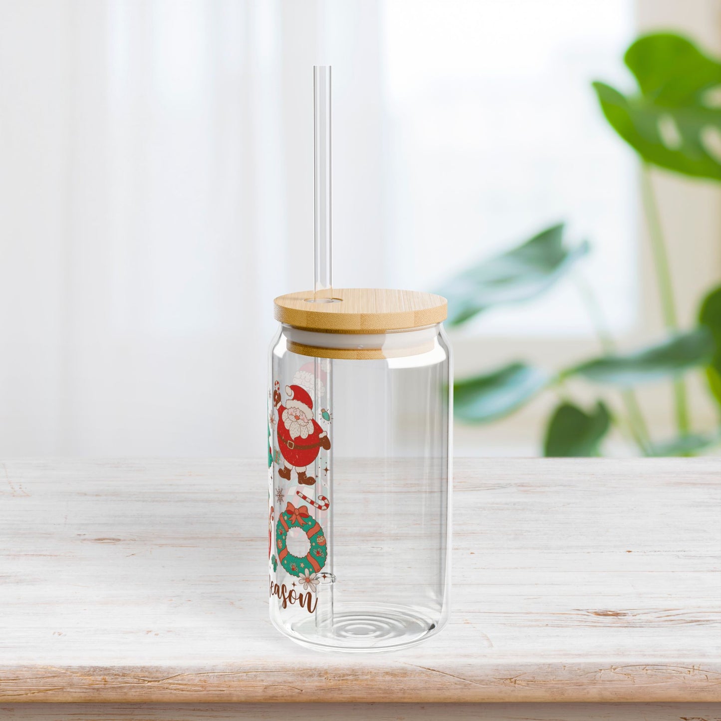 'Tis The Season Retro Christmas Sipper Glass - Best Christmas Gift