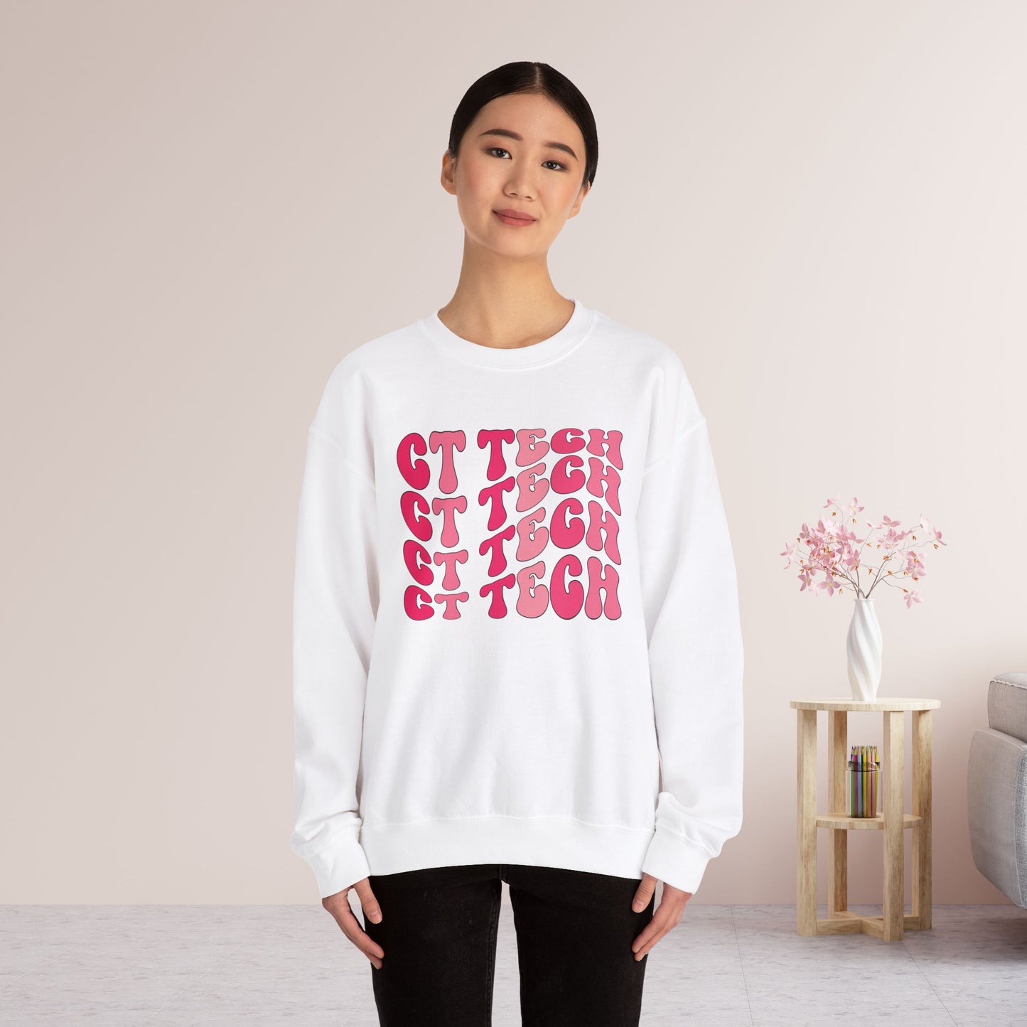 Groovy Pink CT Tech Sweatshirt - CT Technologist Sweater