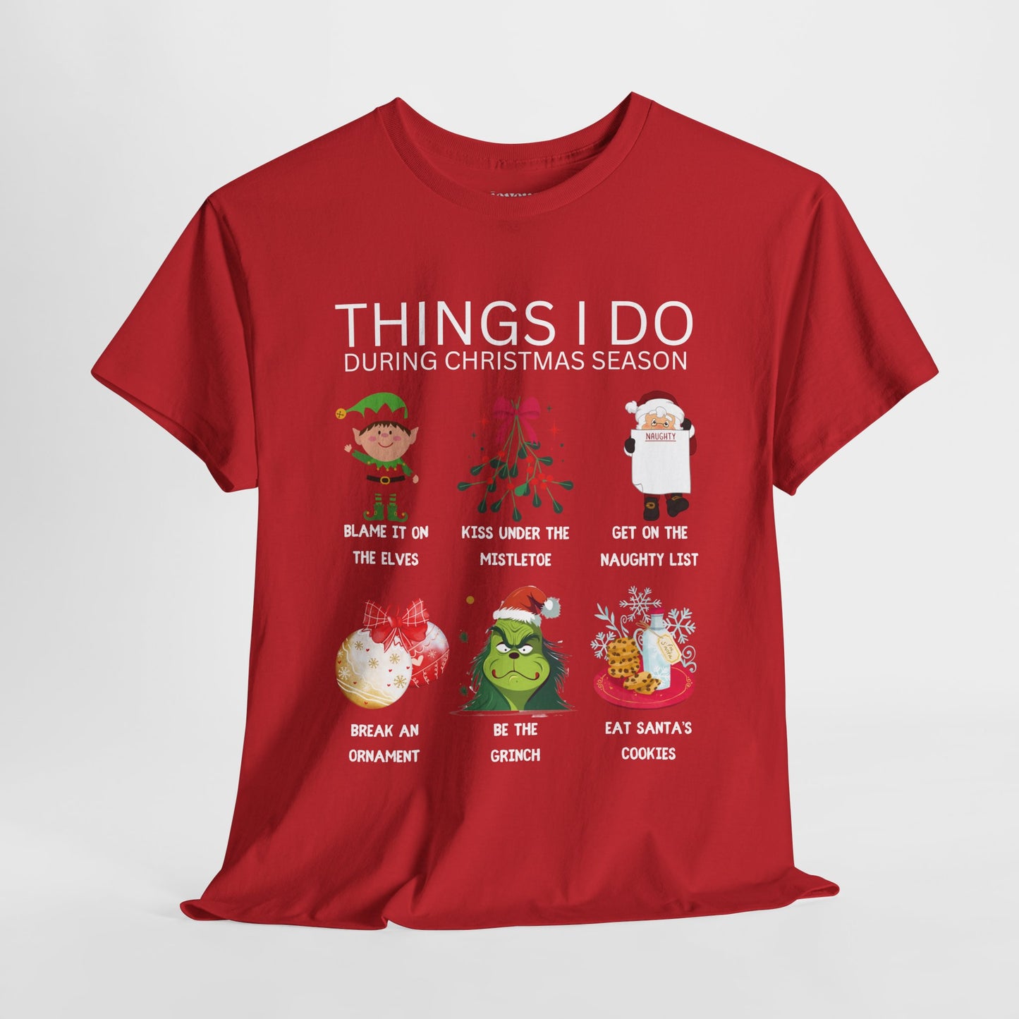 Things I Do Funny Christmas Heavy Cotton Tee