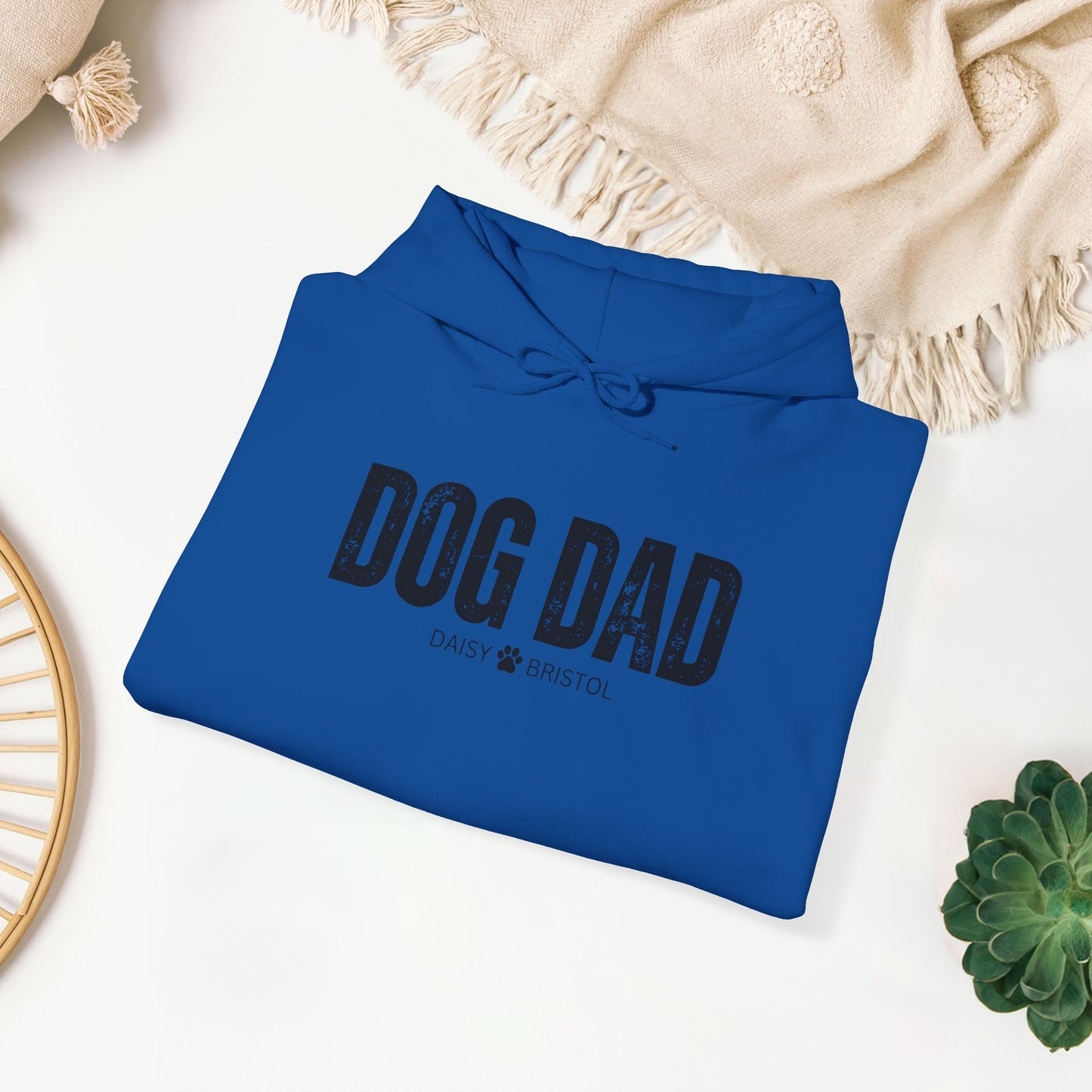 Custom Dog Dad Hoodie with Dogs Name - Personalized Gift for Dog Dad