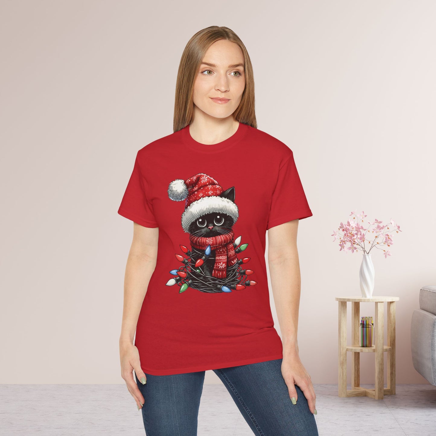 Cute Christmas Cat Ultra Cotton Tee