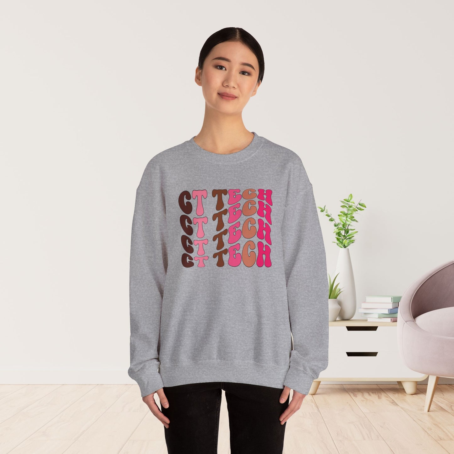 Groovy Colorful CT Tech Sweatshirt - CT Technologist Sweater