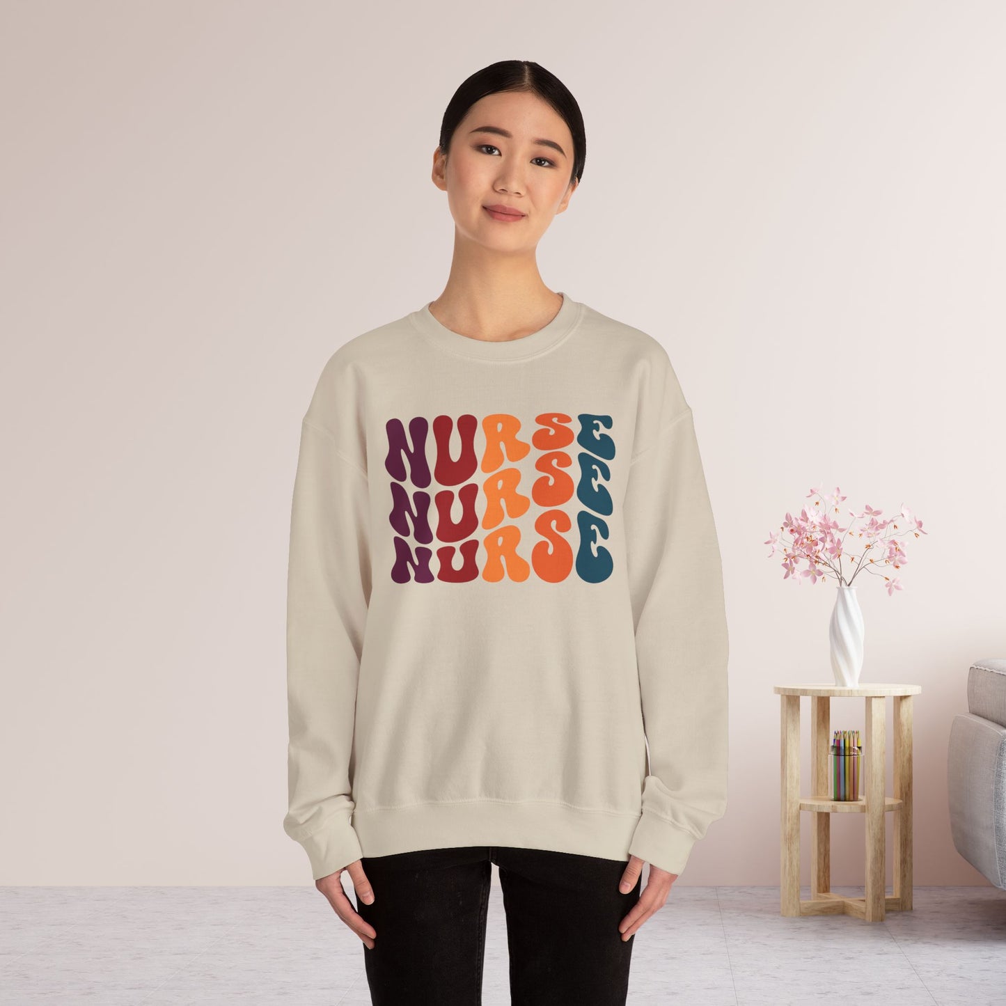 Groovy Nurse Sweatshirt - Nurse Pullover