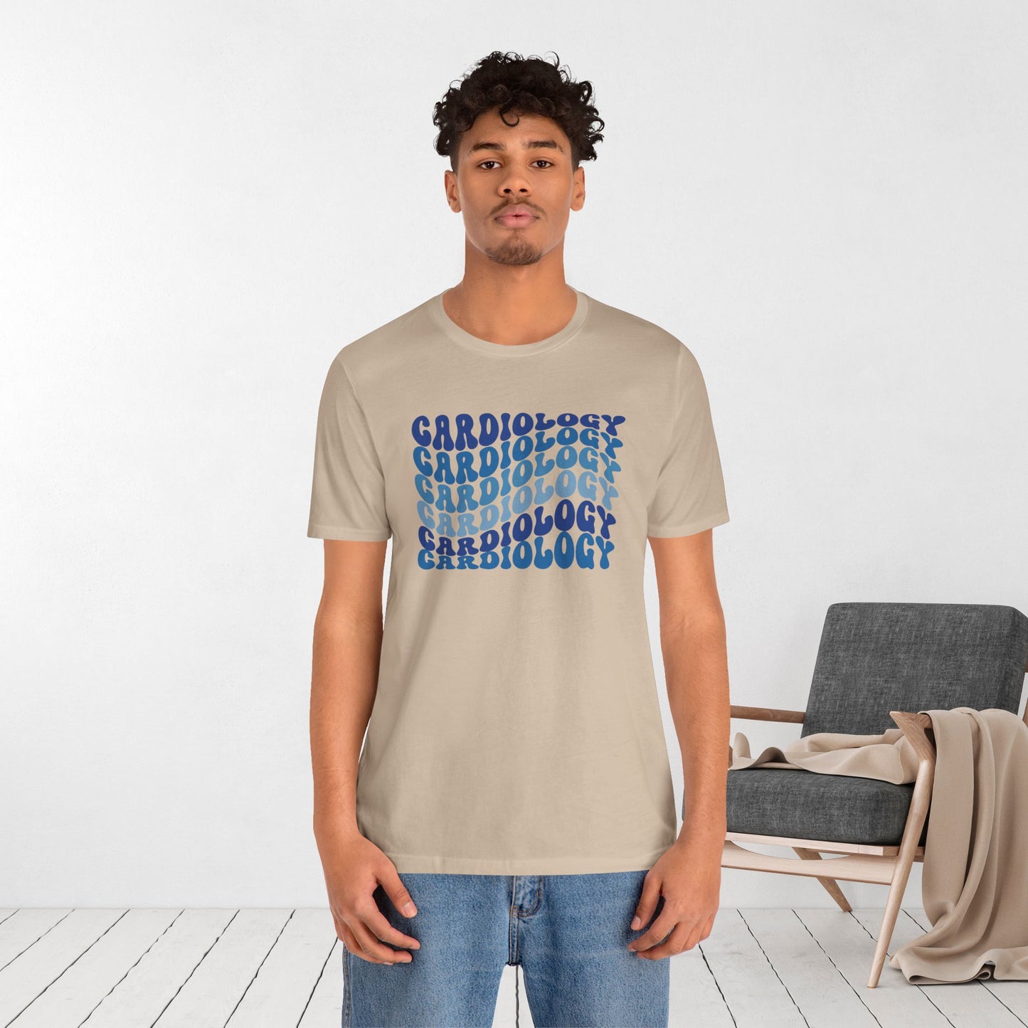 Groovy Blue Cardiology Shirt - Cardiac Nurse Soft Cotton Tee