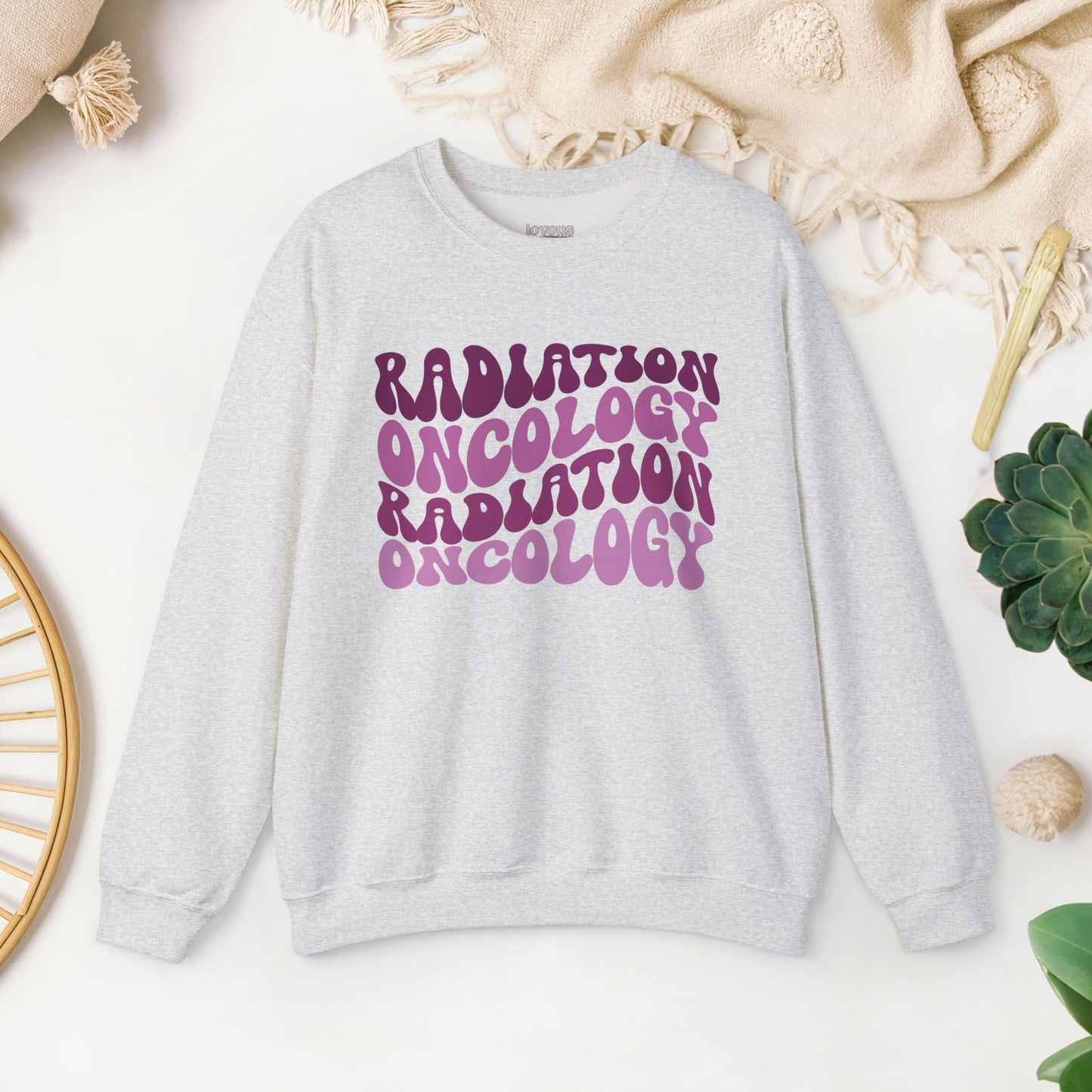 Purple Groovy Radiation Oncology Sweatshirt