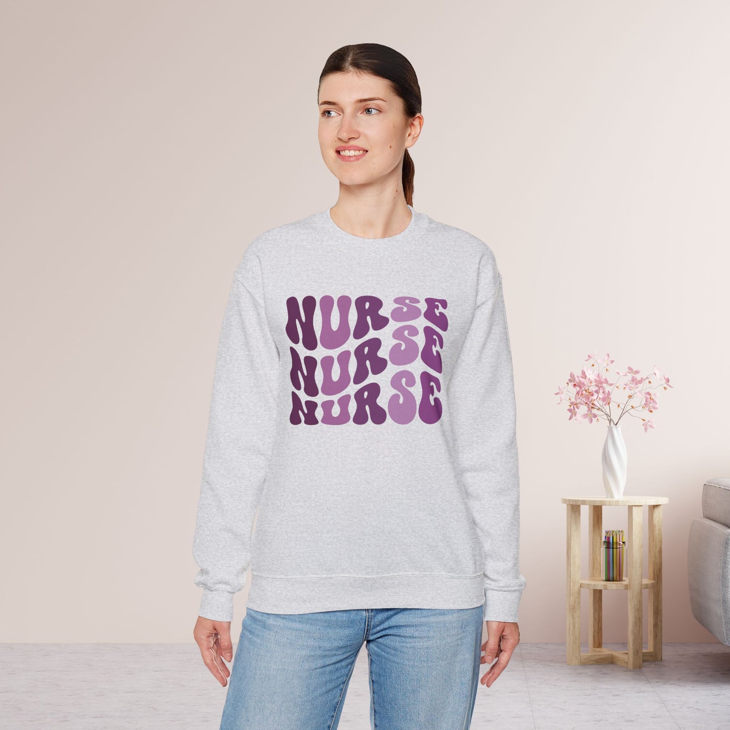 Groovy Purple Nurse Sweatshirt