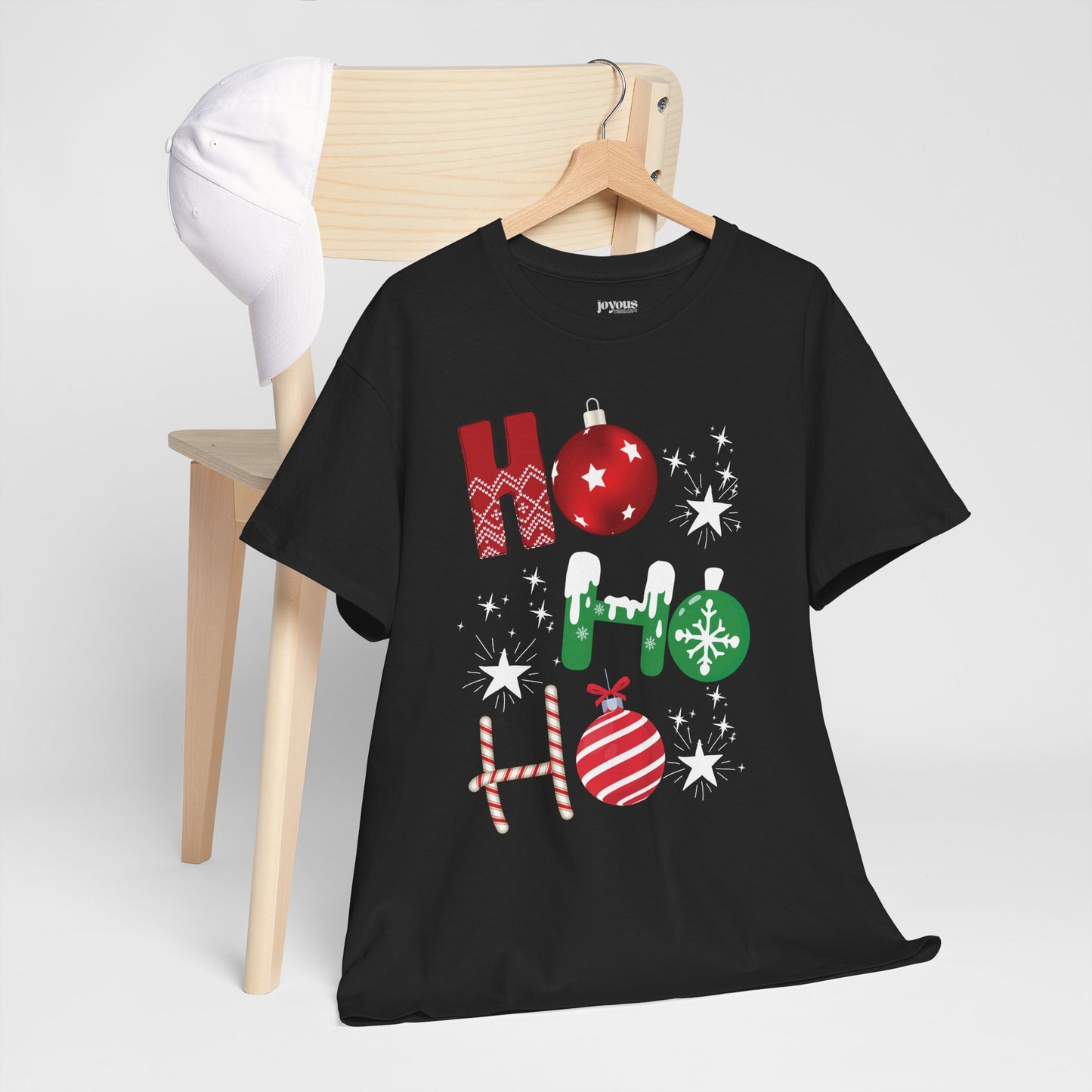 Ho Ho Ho Christmas Shirt - Matching Family Christmas Heavy Cotton Tee