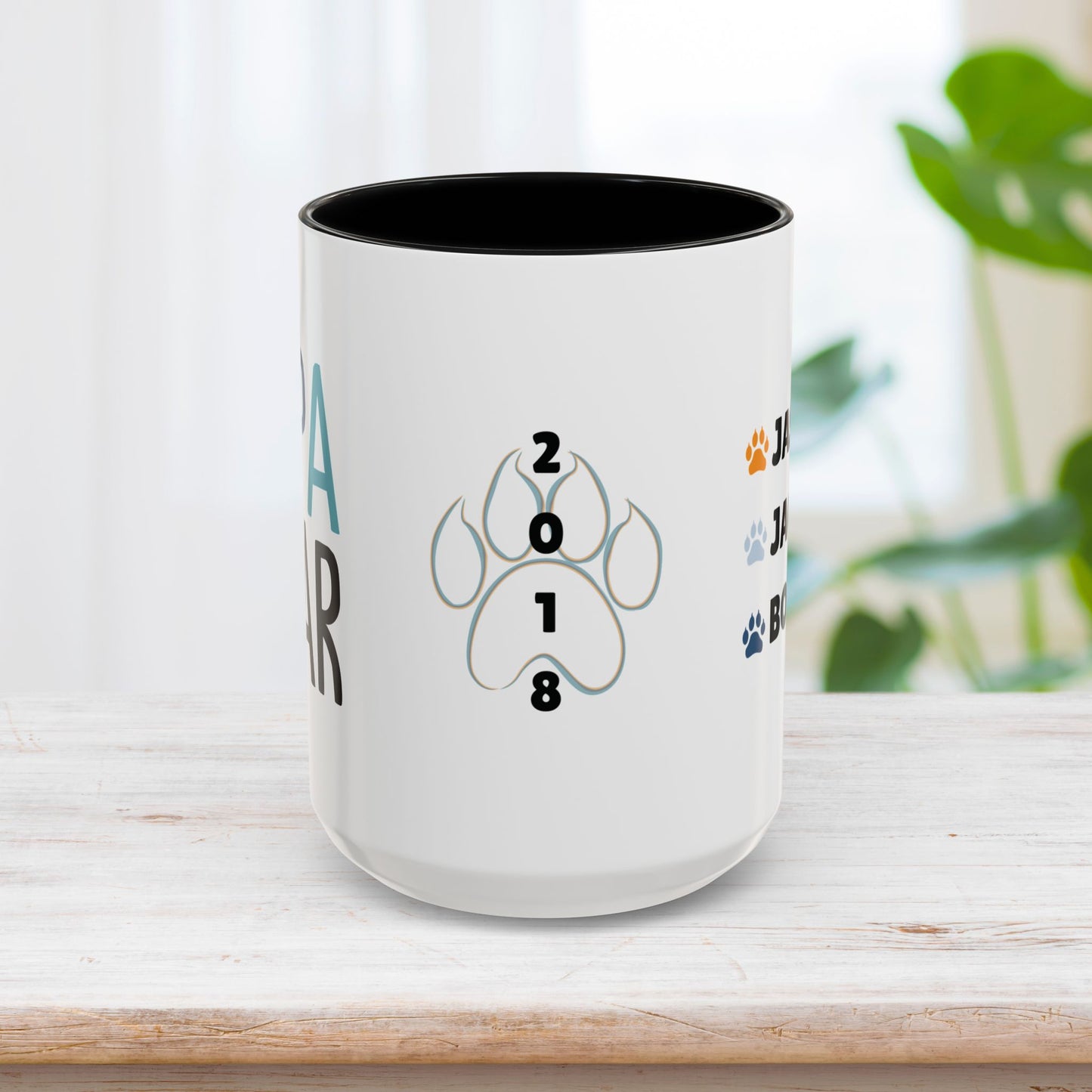 Personalized Papa Bear Coffee Mug with Kids Names - Custom Dad Gifts for Father's Day