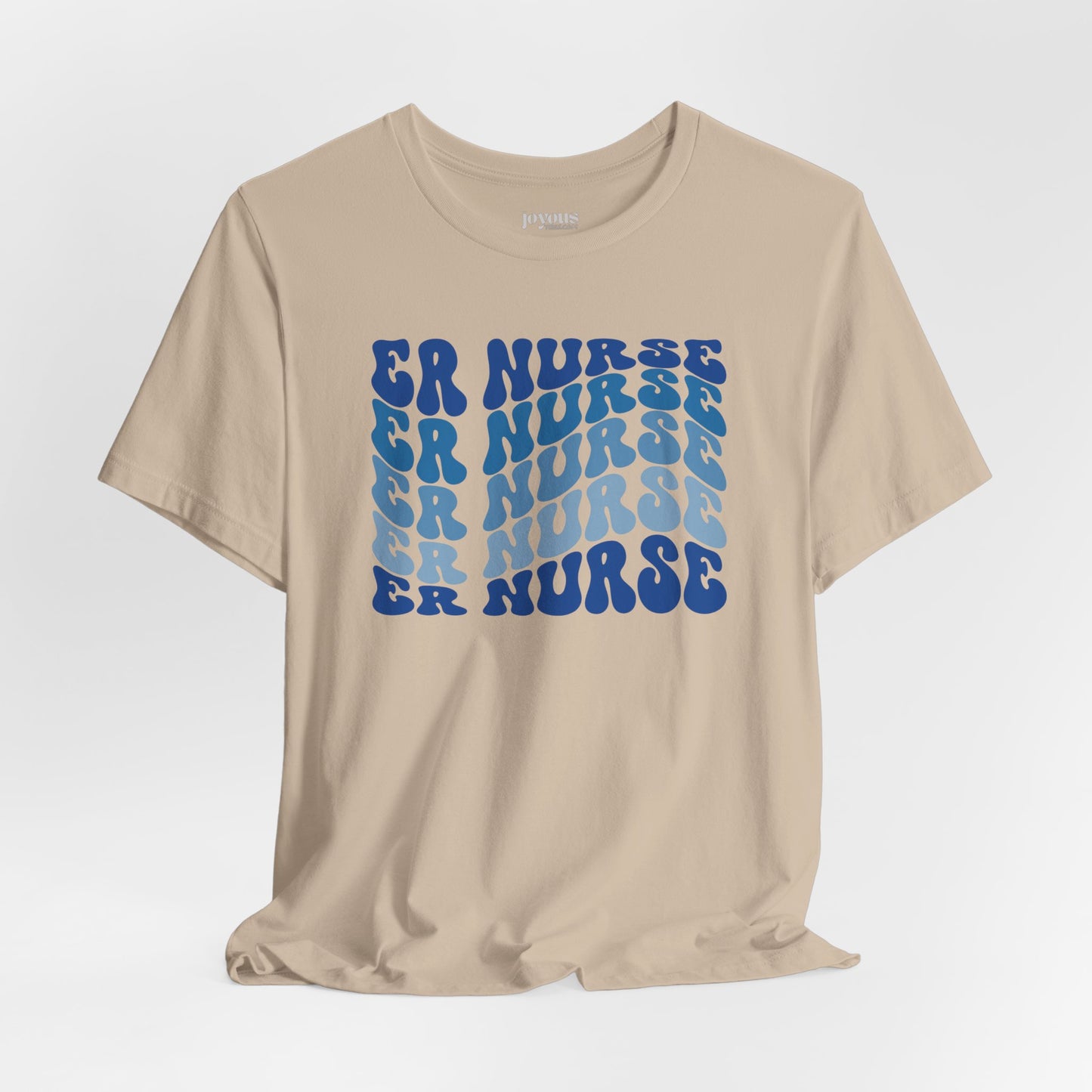 Groovy Blue ER Nurse Shirt - Emergency Nurse Soft Cotton Tee