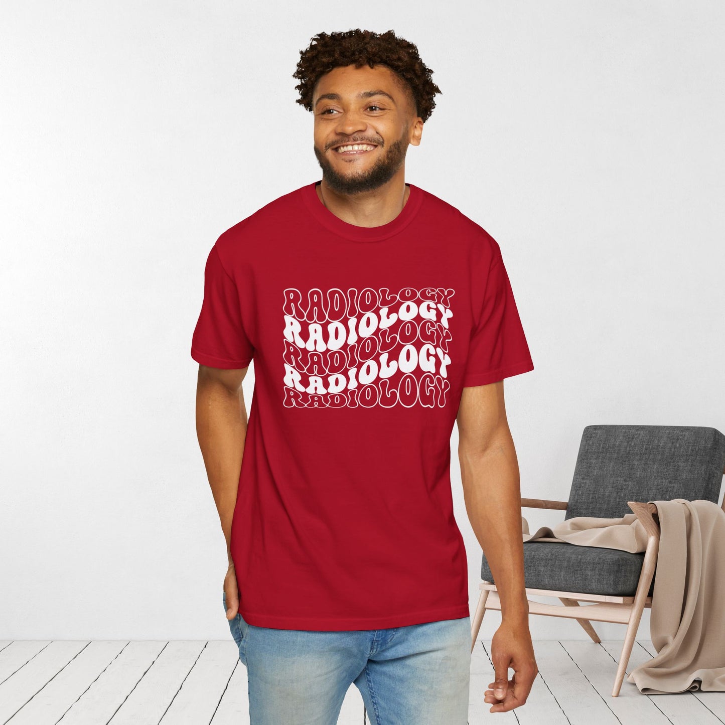 Groovy White Comfort Colors Radiology Tee