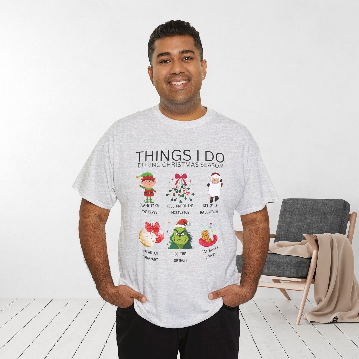 Things I Do Funny Christmas Heavy Cotton Tee